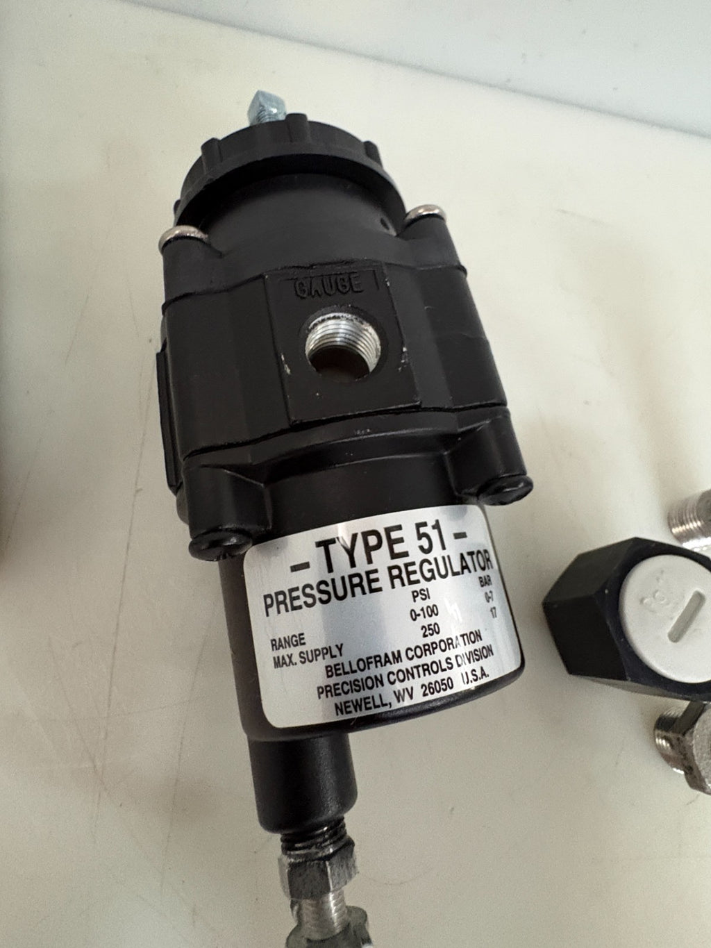 MARSH BELLOFRAM PRESSURE REGULATOR 0-100PSIG 962-173-1001