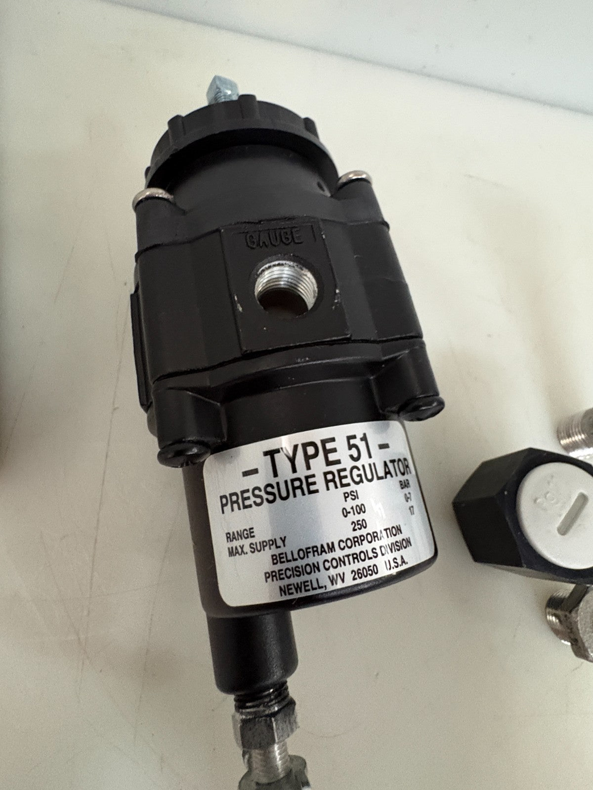MARSH BELLOFRAM PRESSURE REGULATOR 0-100PSIG 962-173-1001