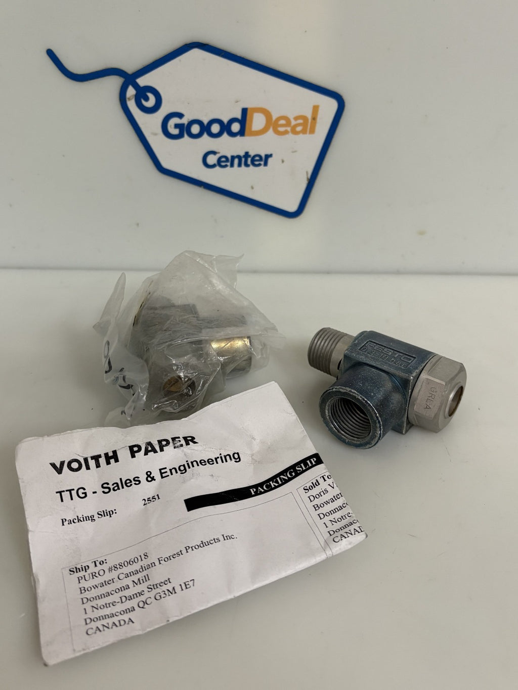 LOT OF 2 FESTO FLOW CONTROL VALVE 0.3 - 10 BAR GRLA