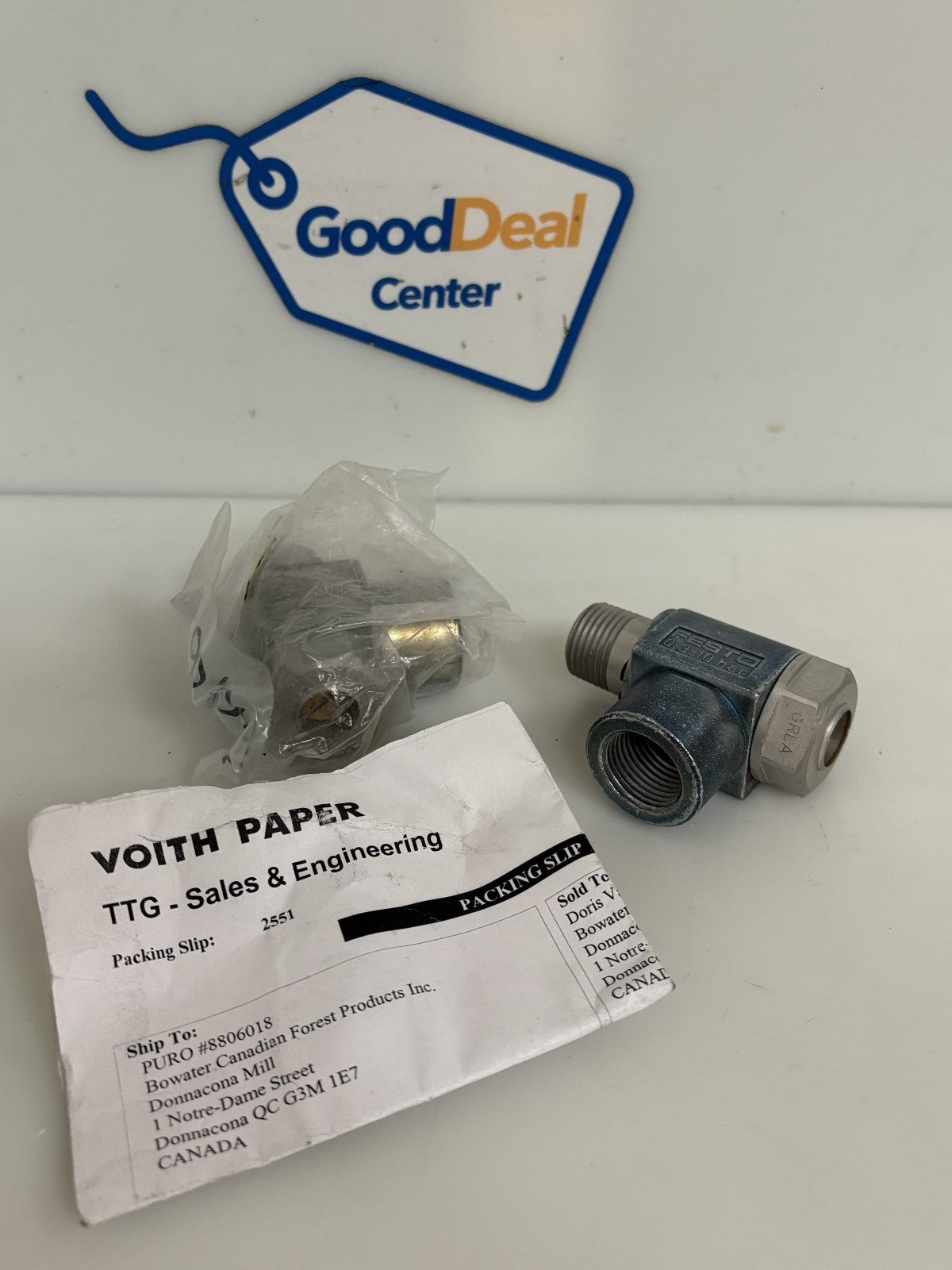 LOT OF 2 FESTO FLOW CONTROL VALVE 0.3 - 10 BAR GRLA