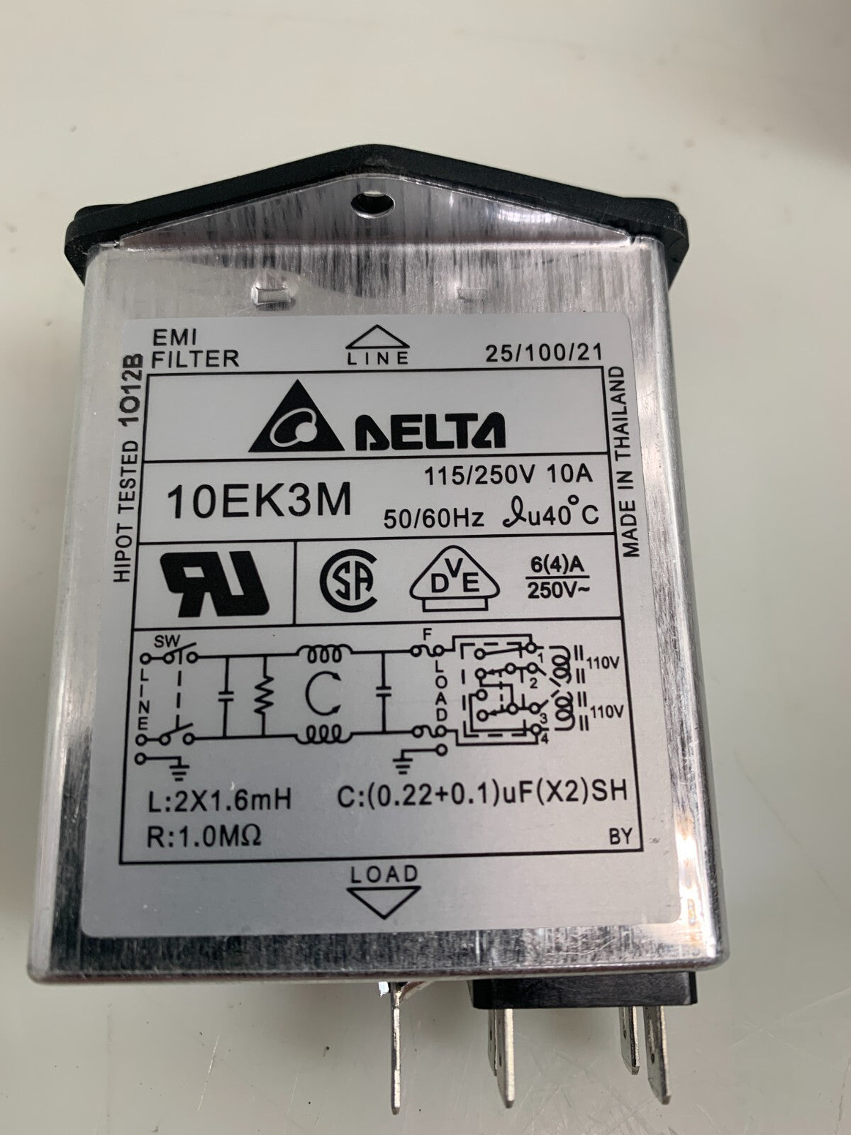 DELTA   EMI Filter   10EK3M  (Lot of 2)
