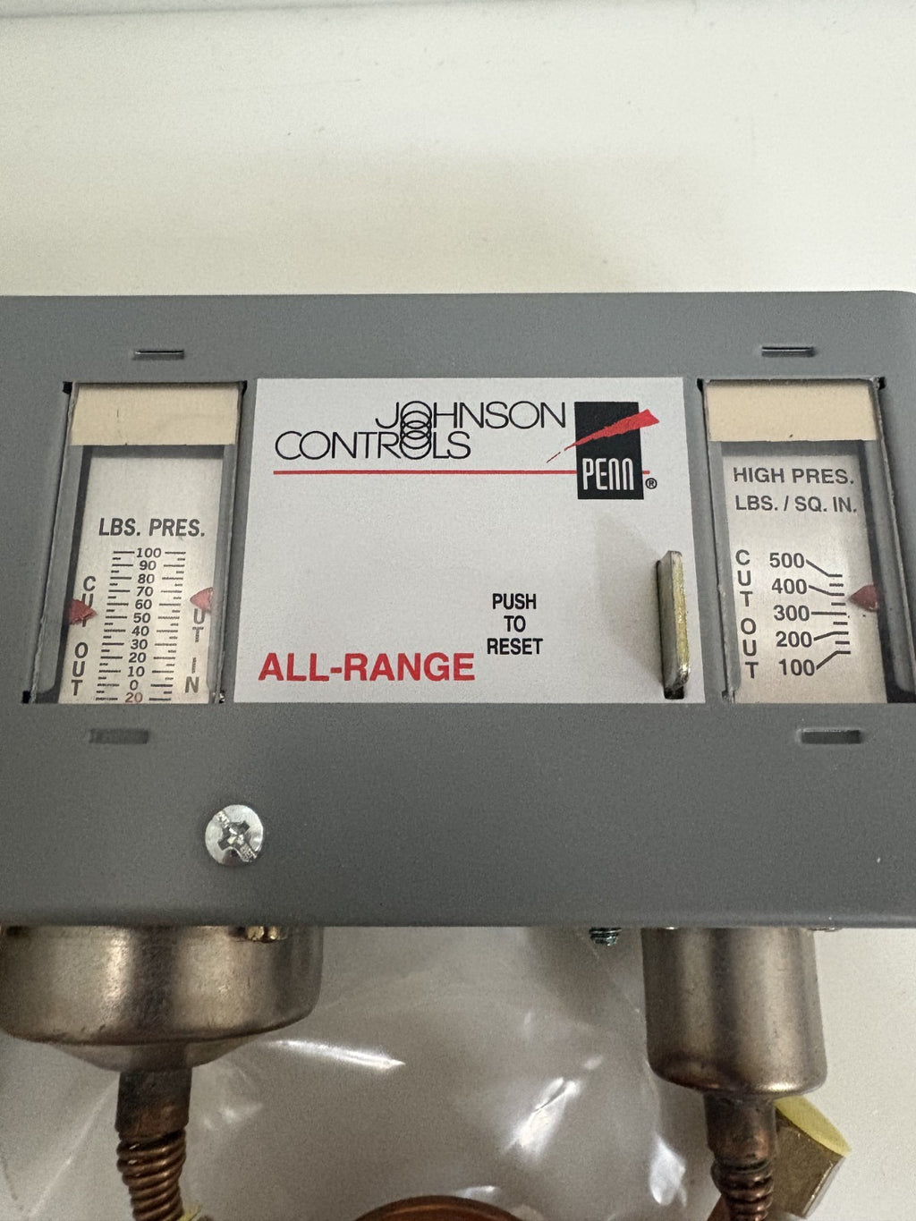 JOHNSON CONTROLS DUAL PRESSURE CONTROL P70MA-58C
