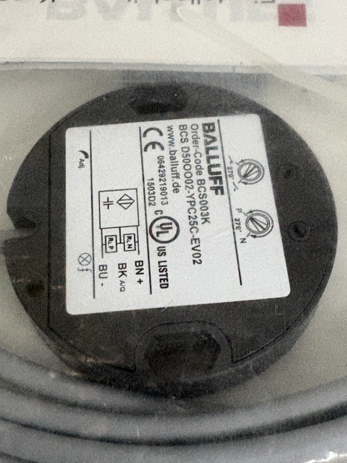 BALLUFF PHOTO SENSOR BCS003K BCS D50OO02-YPC25C-EV02