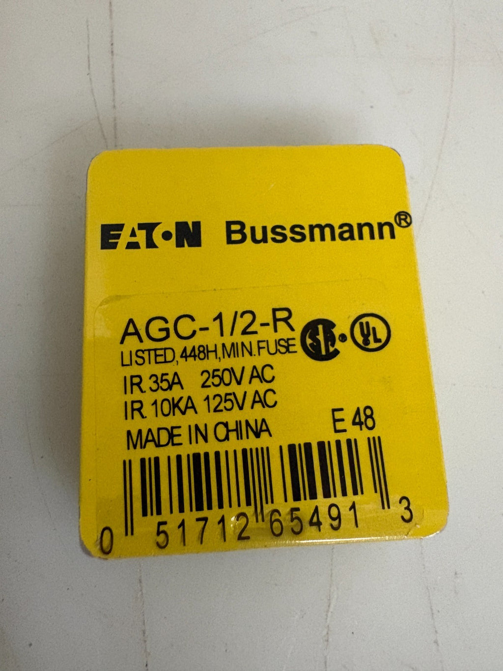 LOT OF 50 EATON BUSSMAN AGC-1/2-R FUSE2