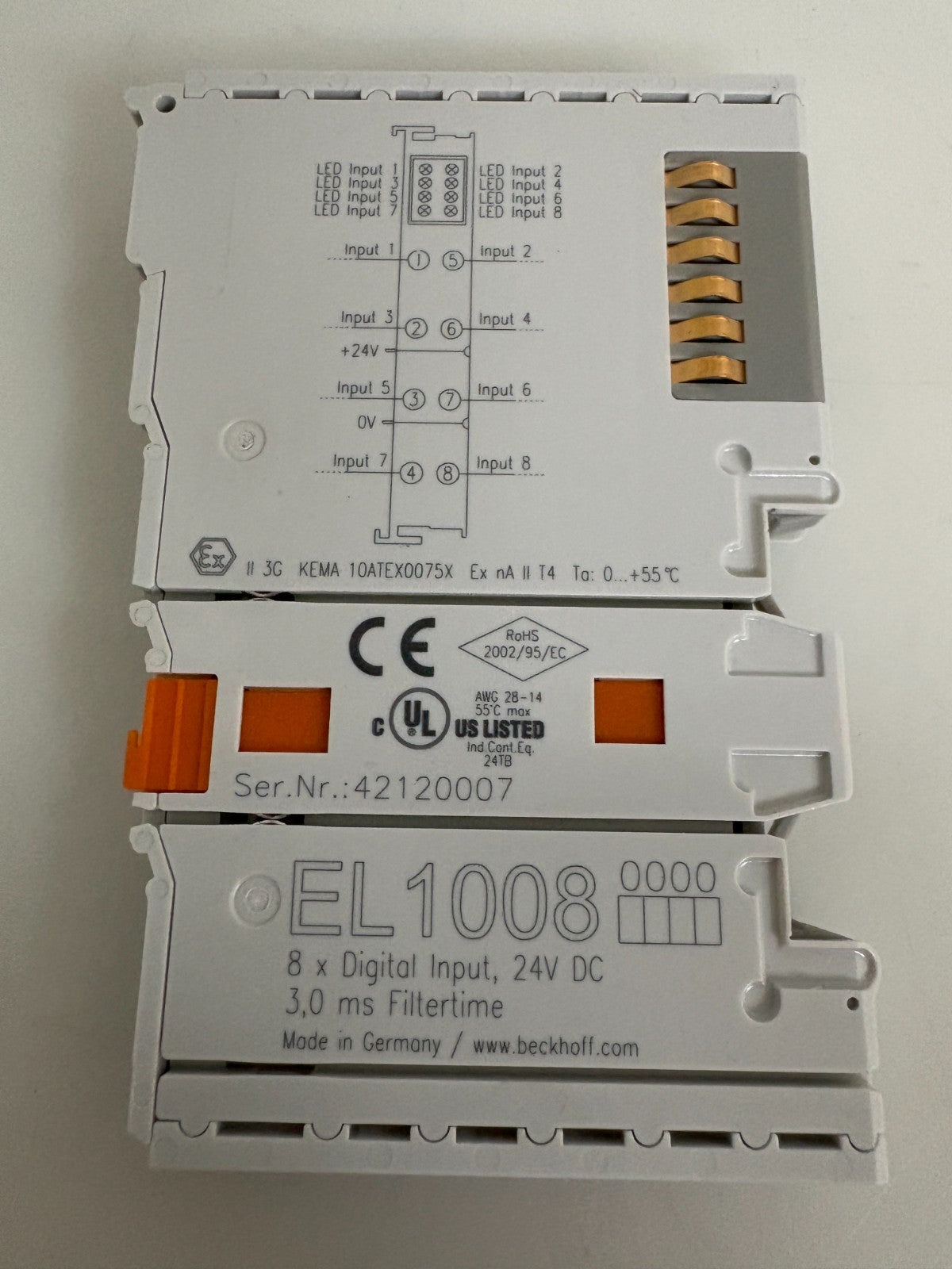 BECKHOFF 8X DIGITAL INPUT EL10082