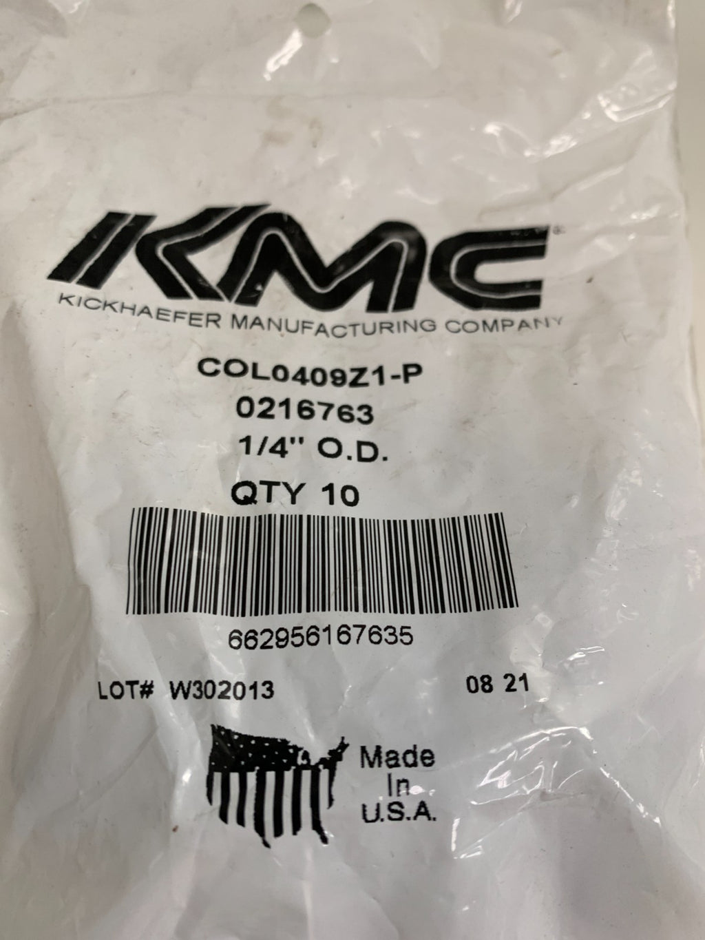 KMC  Zoro Rubber Cable Clamp  COL0809Z1-P  1/2  (Lot of 7 Bags of 10/70 Units)