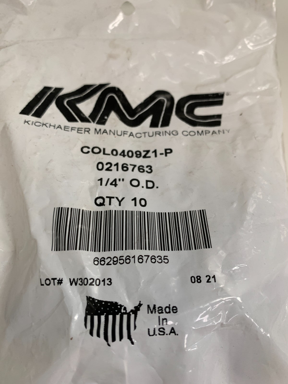 KMC  Zoro Rubber Cable Clamp  COL0809Z1-P  1/2  (Lot of 7 Bags of 10/70 Units)