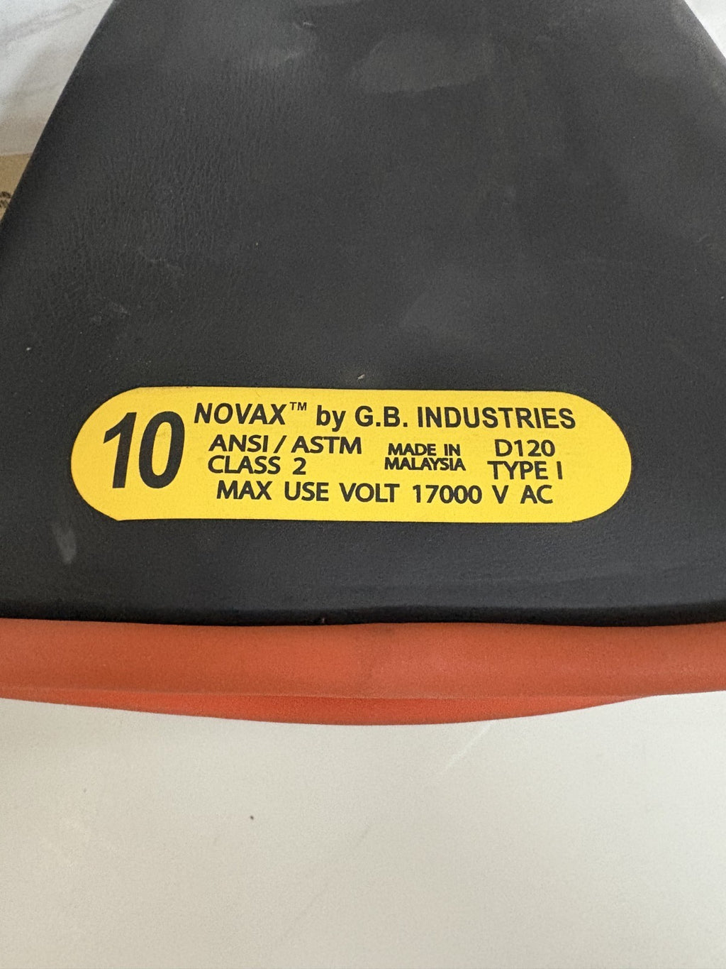 NOVAX RUBBER INSULATING GLOVE SIZE 10 #155-2-14/10