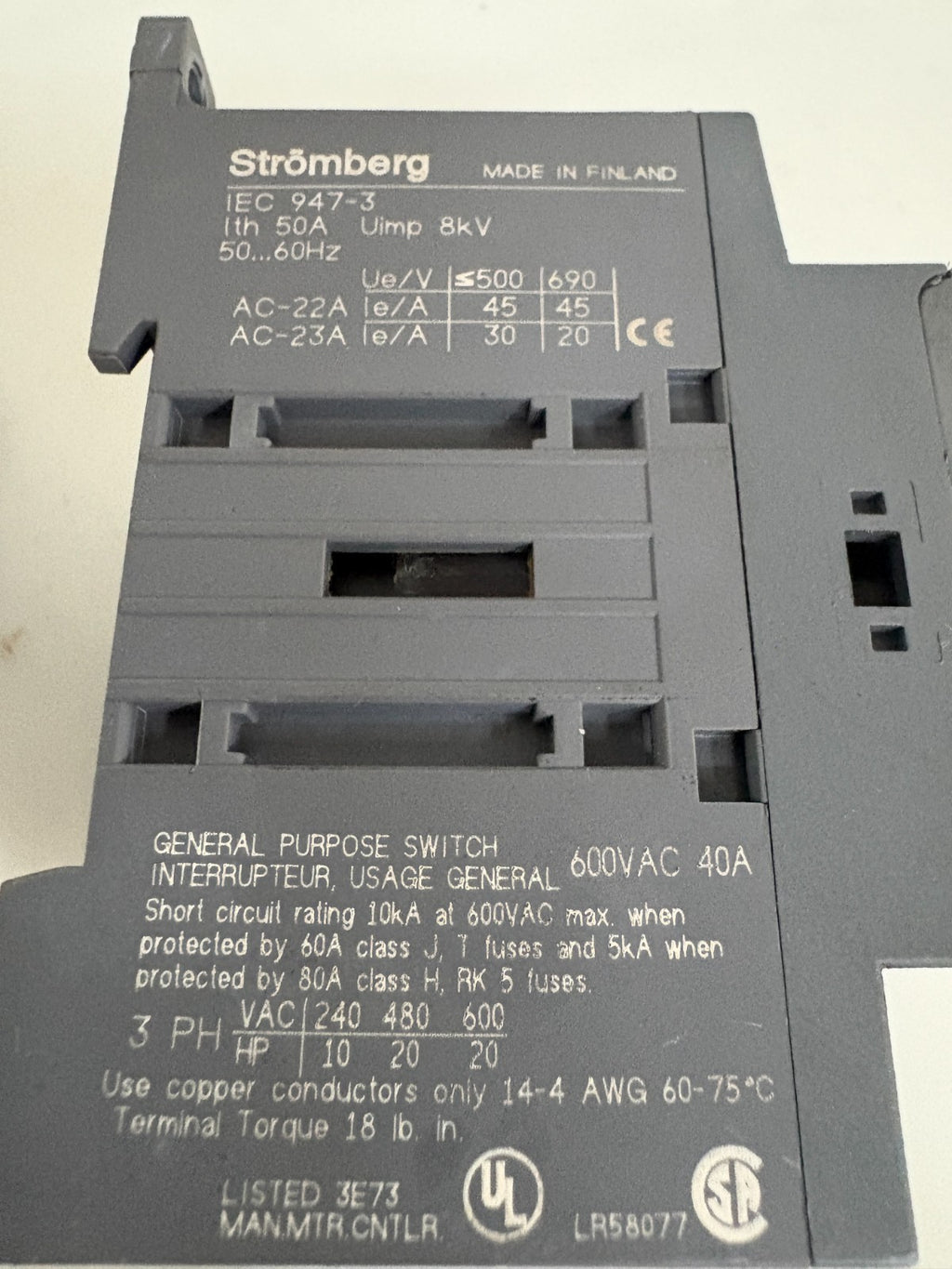 ABB DISCONNECT SWITCH OT45E3