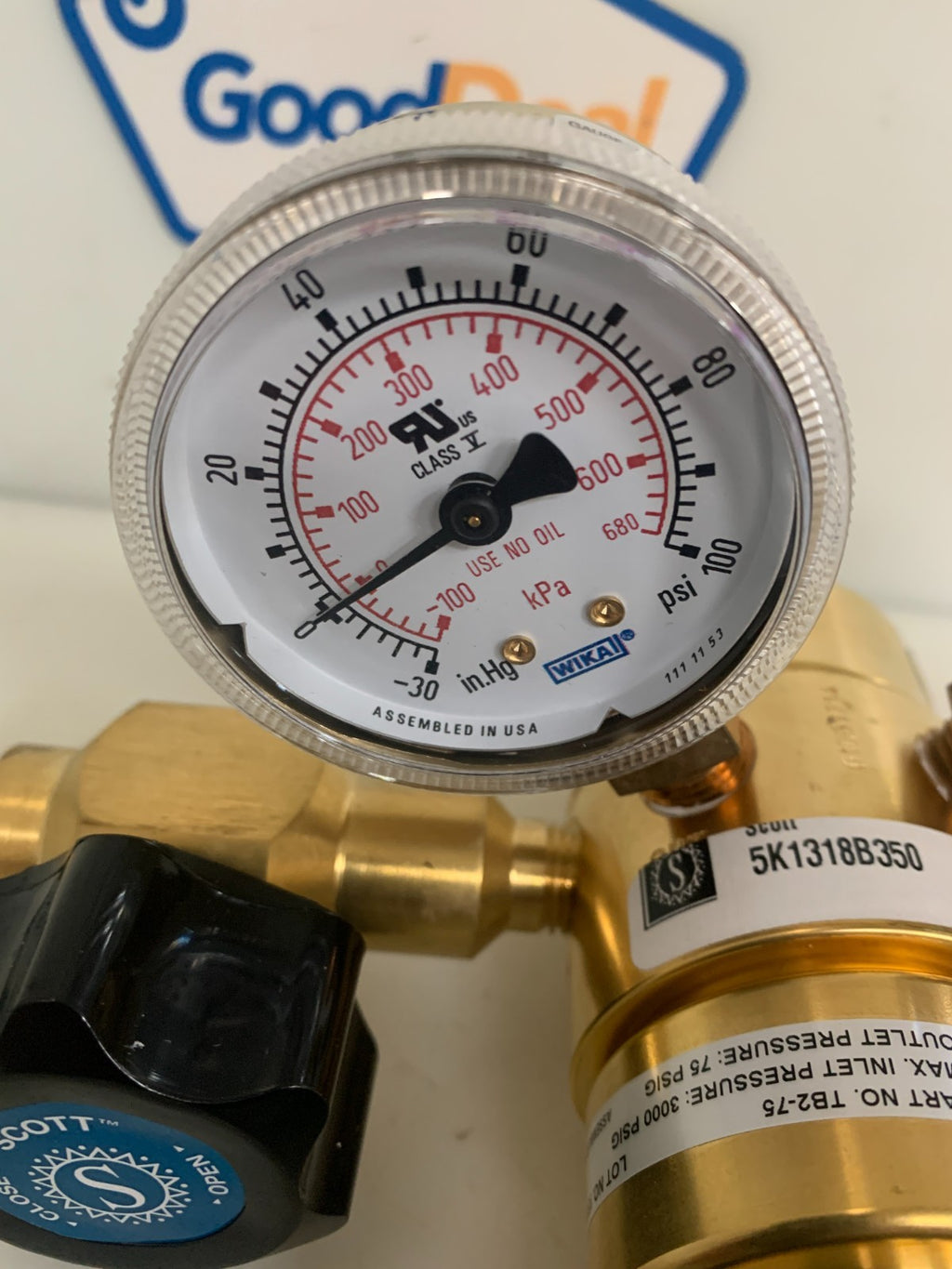 SCOTT GASES REGULATOR TB2-75