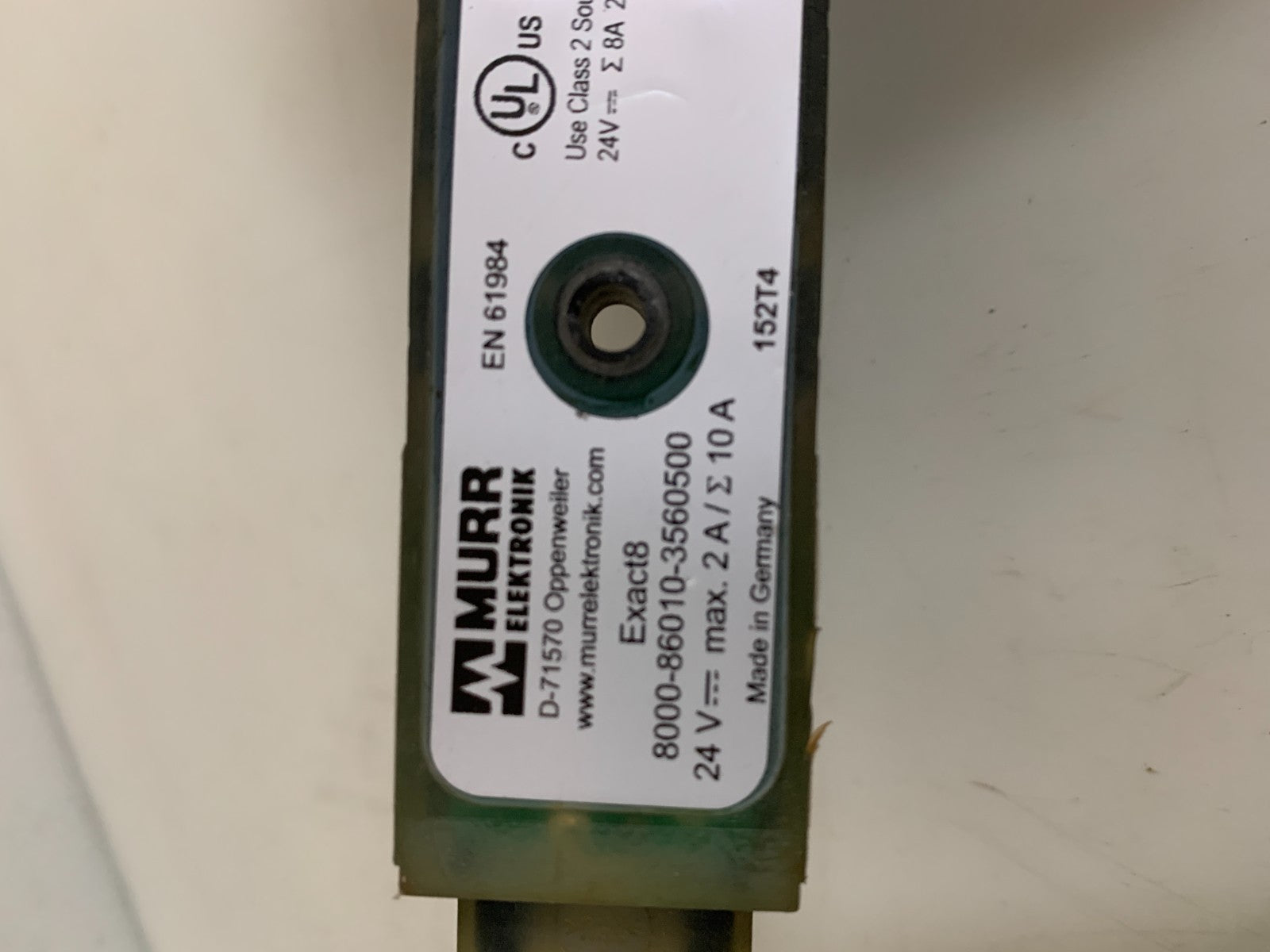 MURR ELEKTRONIK 3-POLE 6XM8 BUS MODULE EXACT 8 8000-86010-3560500