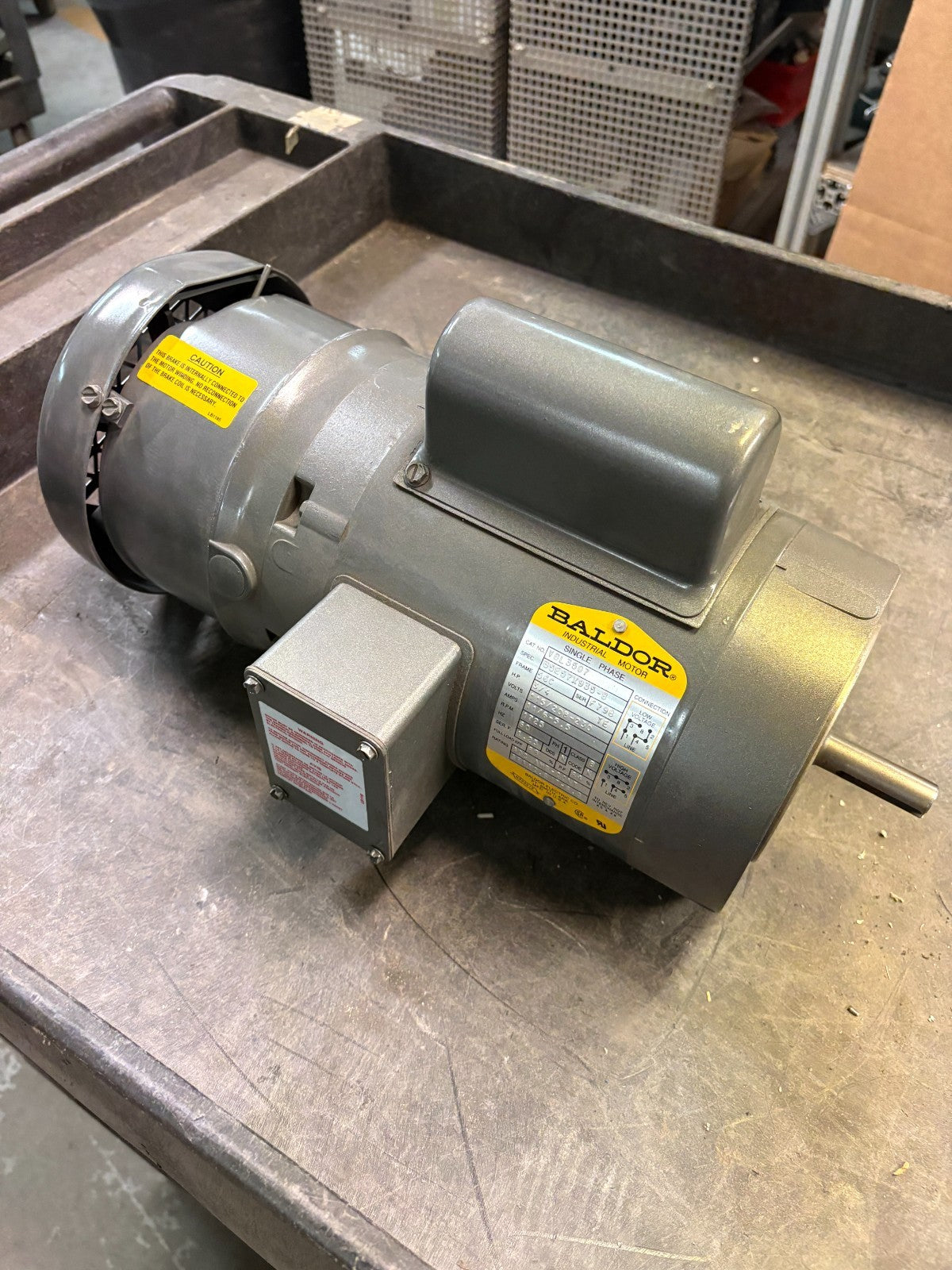 BALDOR-RELIANCE 3/4 HP BRAKE MOTOR VBL3507 SPEC 35E57X935-B