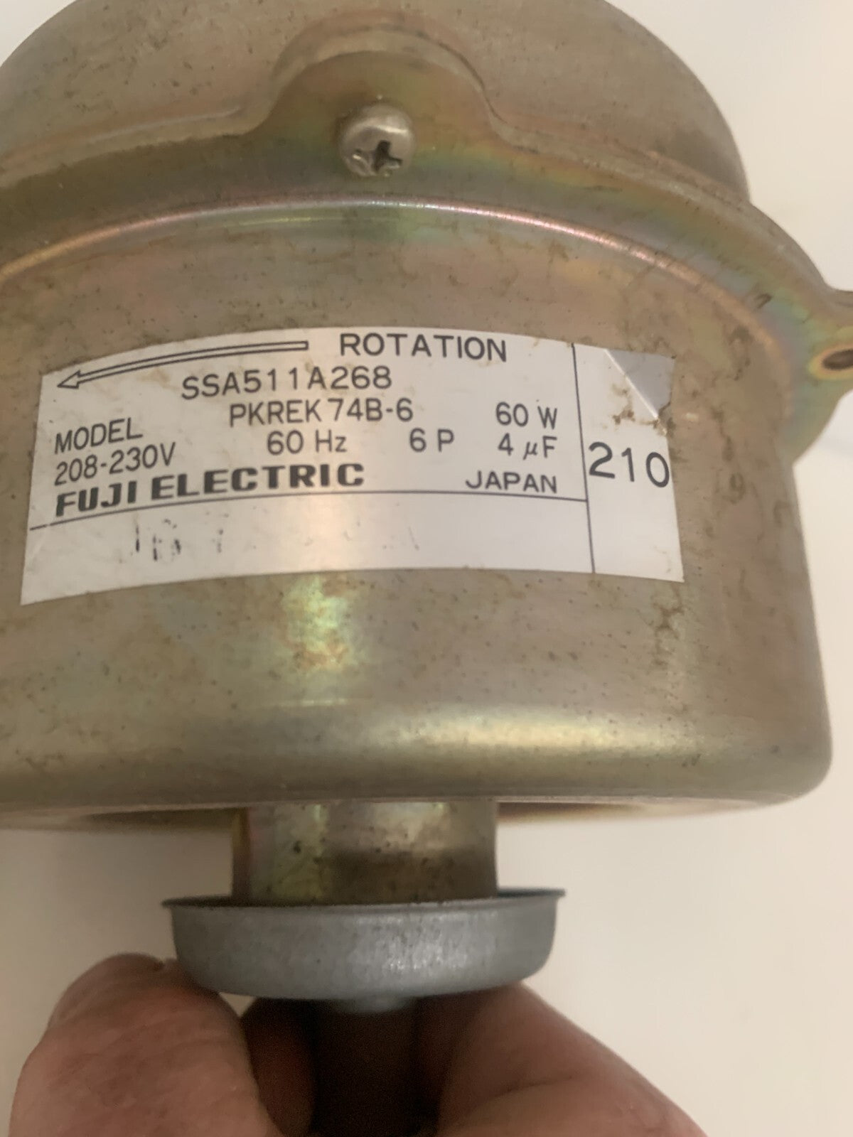 FUJI ELECTRIC HVAC & REFRIGERATION FAN & BLOWER MOTOR #PKREK74B-61