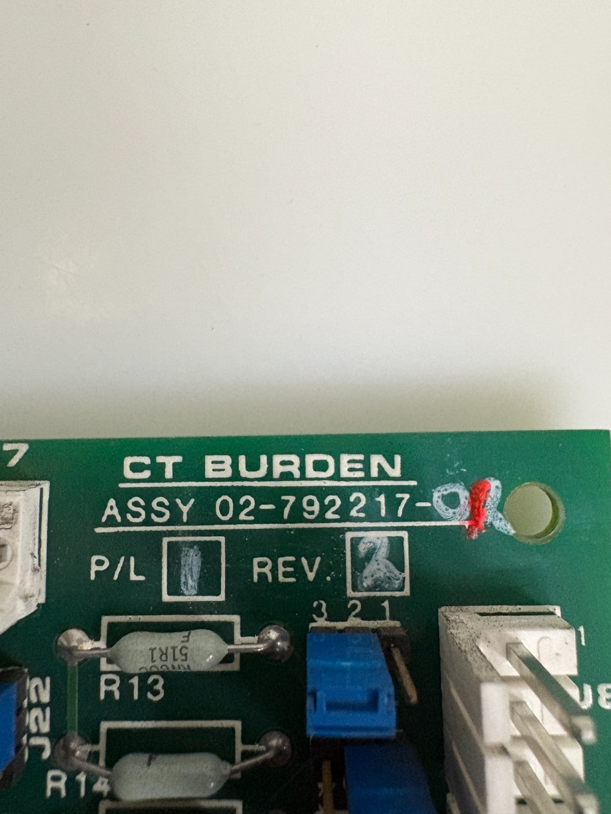 LIEBERT CT BURDEN ASSY 02-792217-01 P/L 1 REV 2