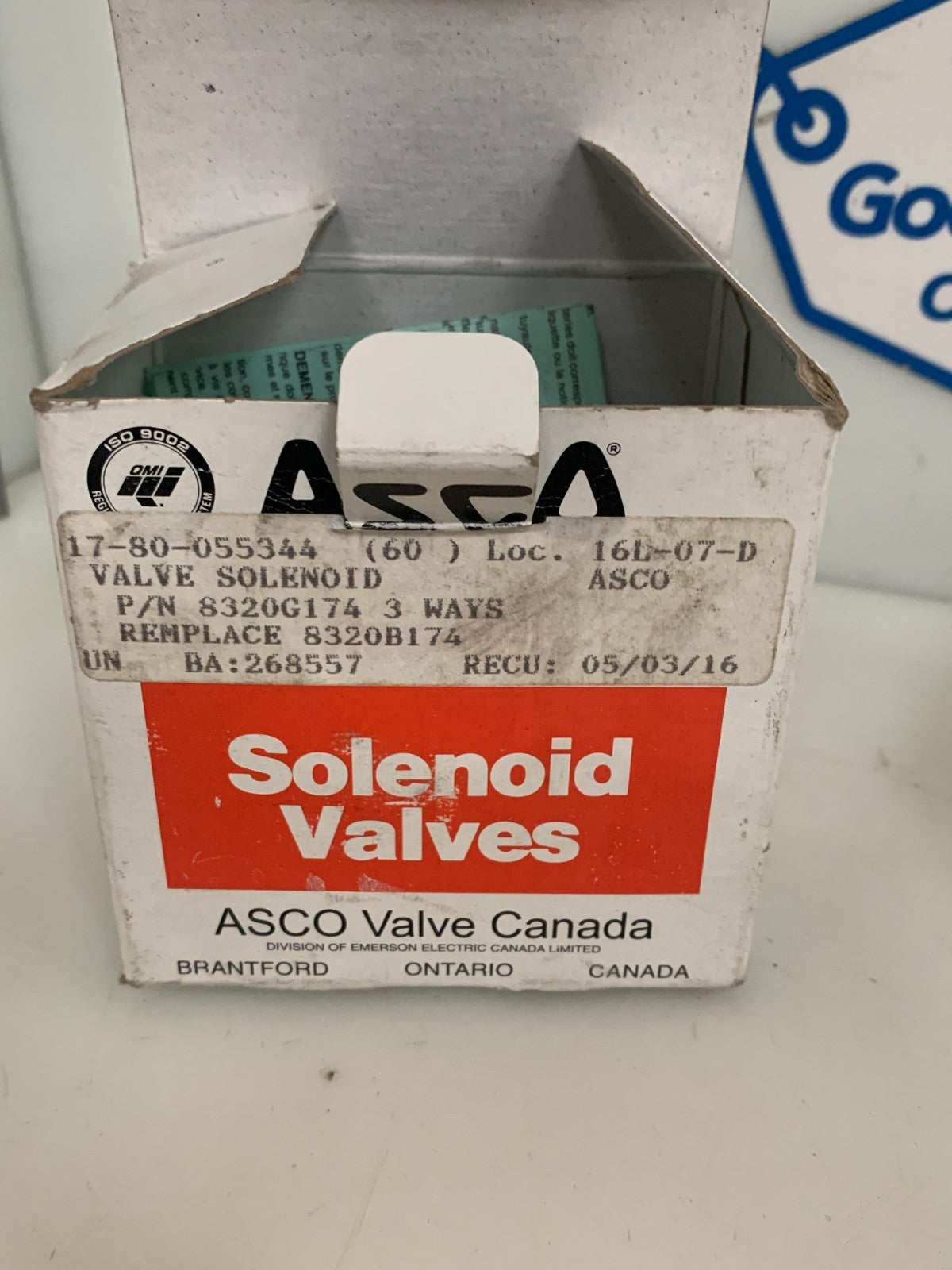 ASCO PNEUMATIC SOLENOID VALVE 832OG174