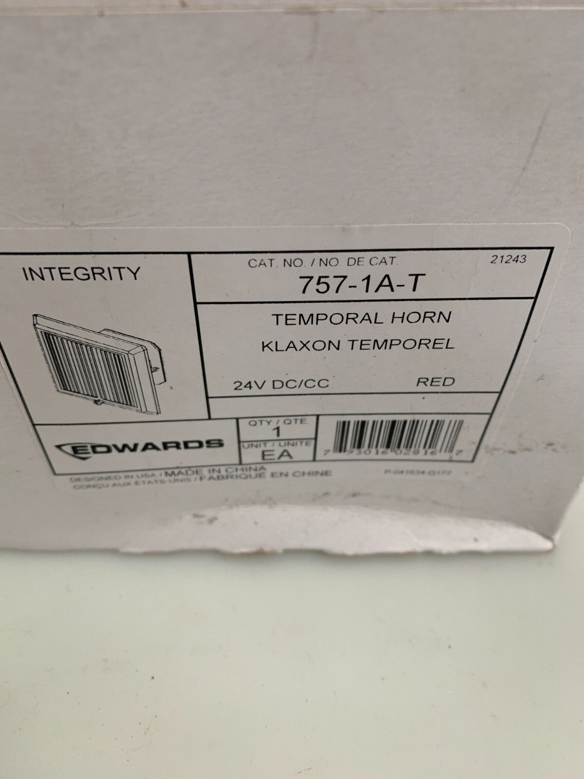 EDWARDS TEMPAROL HORN 757-1A-T