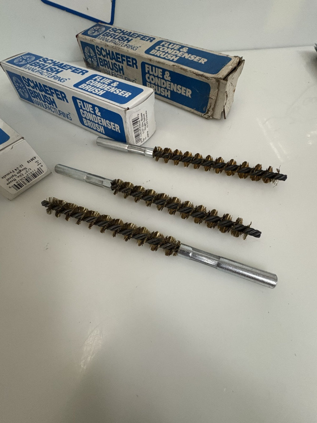 LOT OF 5 SCHAEFER BRUSH FLUE & CONDENSER BRUSH 1/2" SINGLE SPIRAL