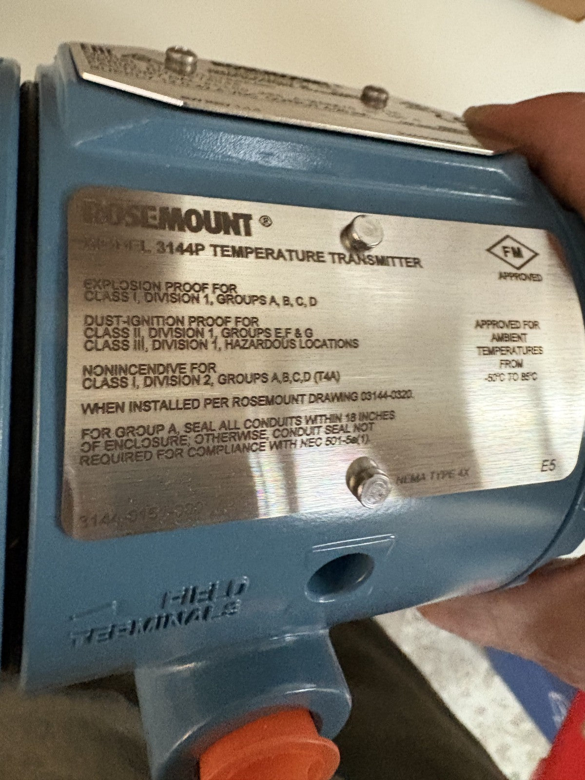 ROSEMOUNT EMERSON SMART TEMPERATURE TRANSMITTER 3144P SERIES #3144PD1A1E5B4M5