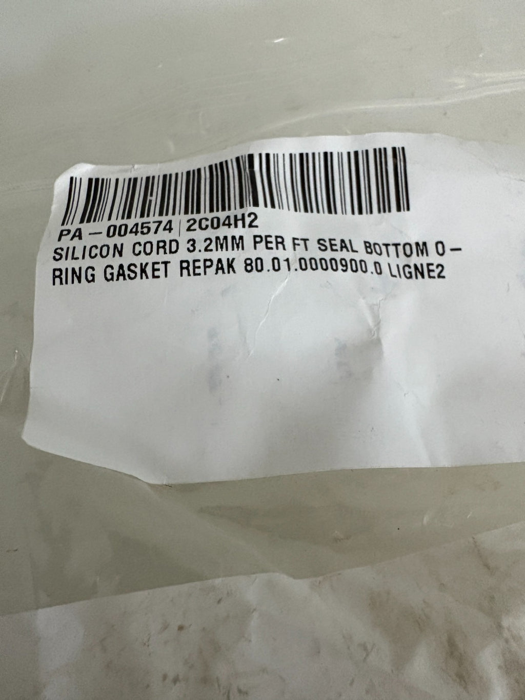 SILICON CORD 3.2MM RING GASKET REPAK 80.01.00009 00.0 66'