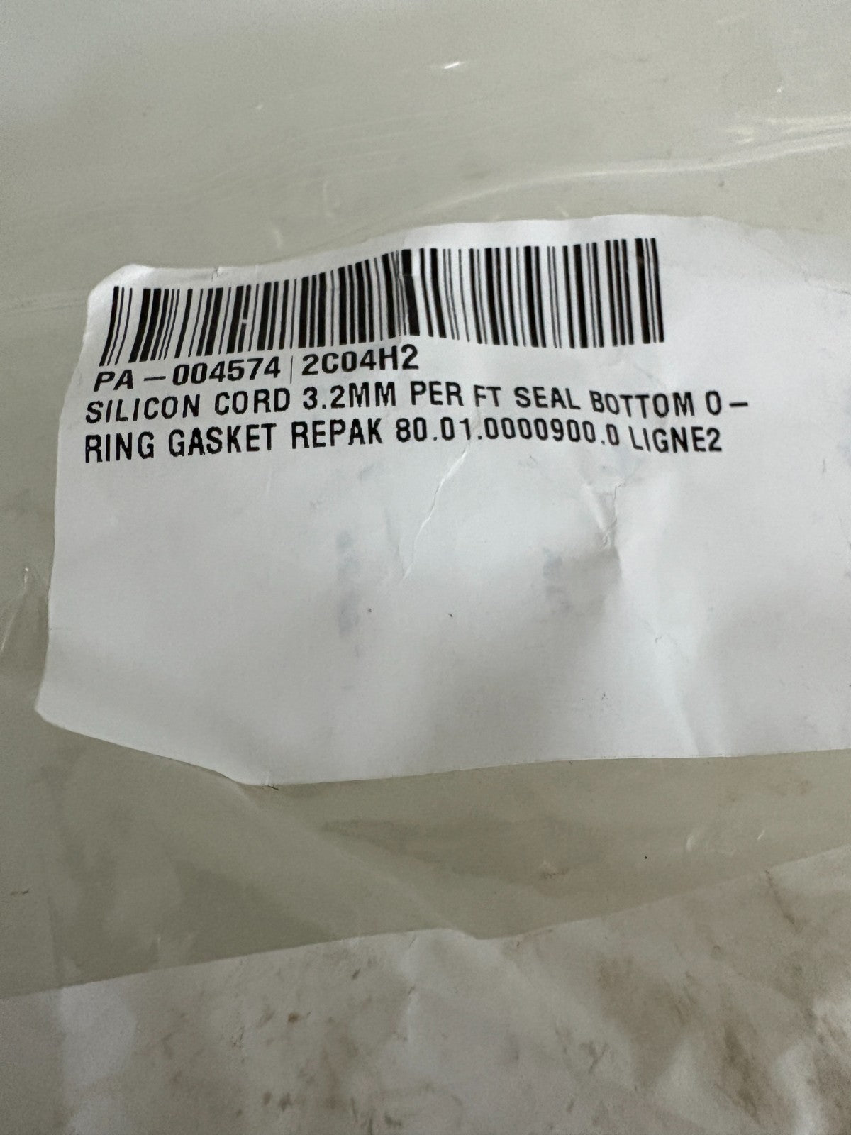 SILICON CORD 3.2MM RING GASKET REPAK 80.01.00009 00.0 66'