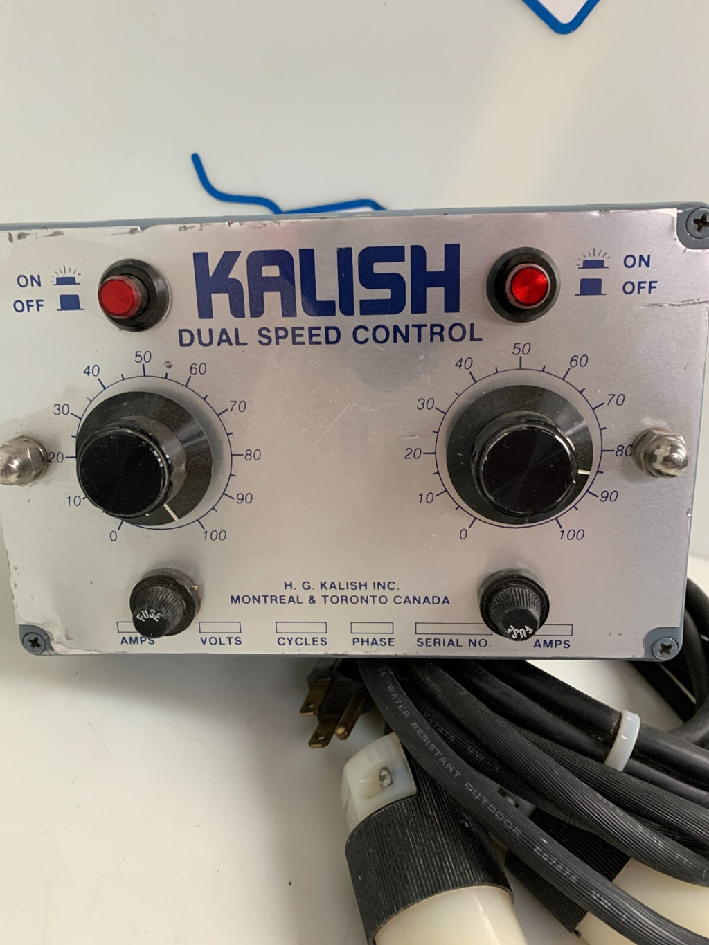 H.G.KALISH DUAL SPEED CONTROL