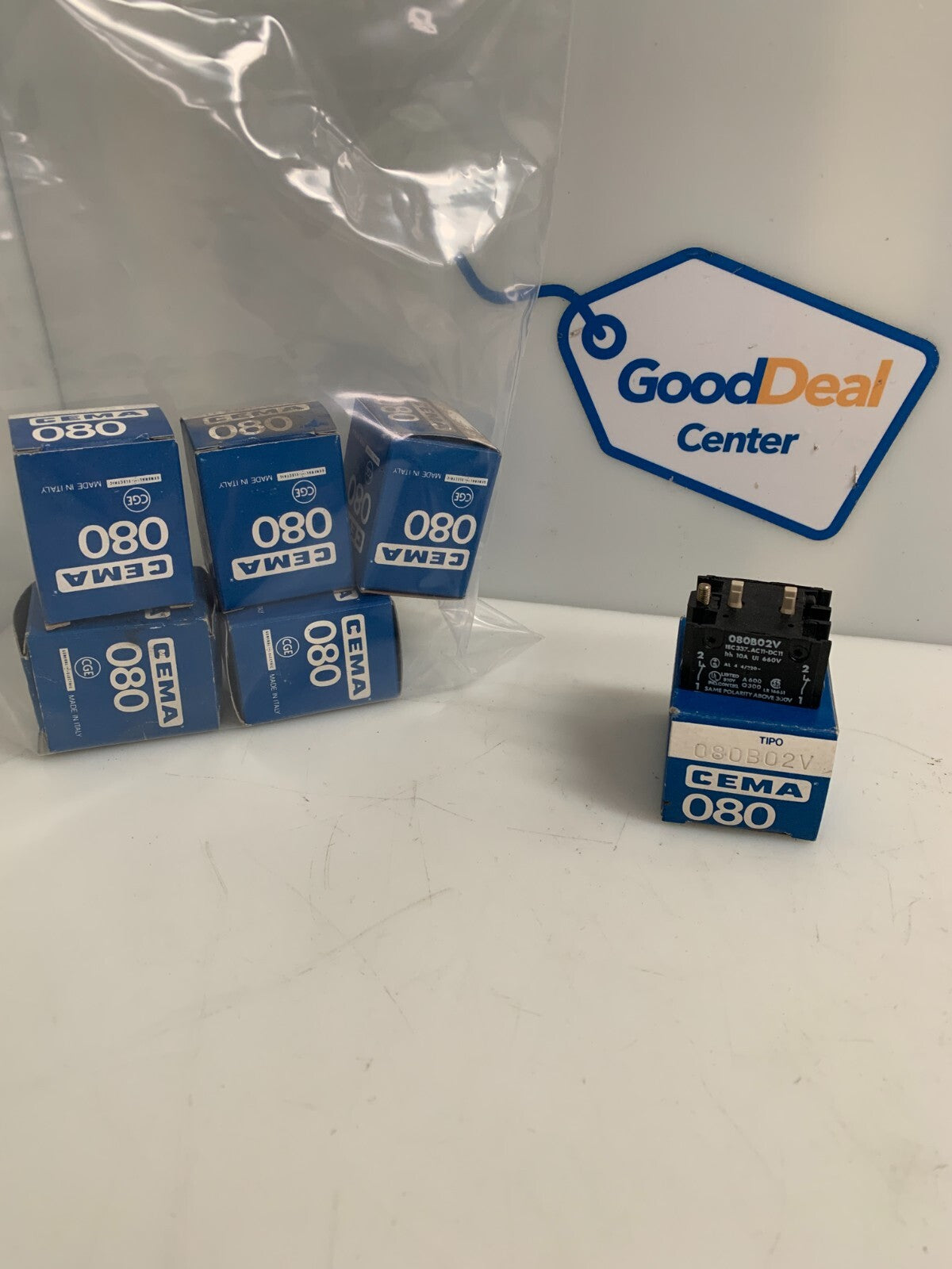 LOT OF 6 GE CEMA 080 B02V CONTACT BLOCK0