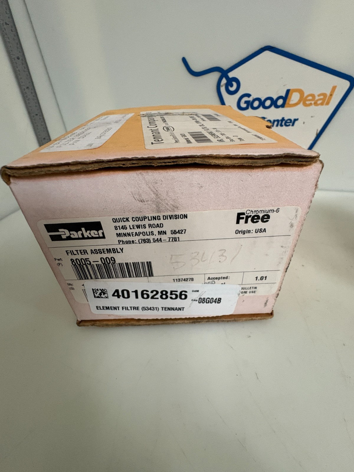 PARKER FILTER ASSY 8005-009 TENNANT FILTER BREATHER 534312