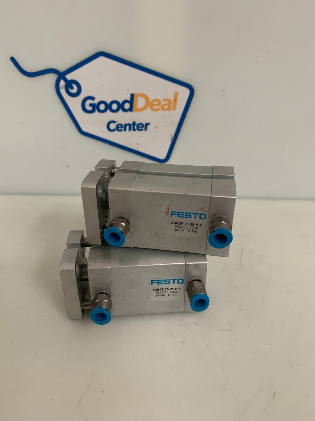 LOT OF 2 FESTO COMPACT CYLINDER #554233 ADNGF-25-25-P-A