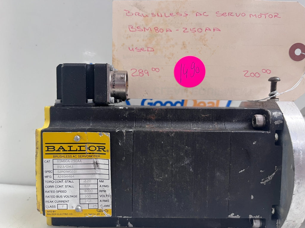 BALDOR BSM80A-250AA Brushless AC Servomotor