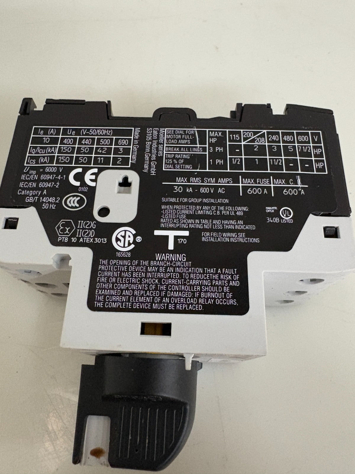 EATON MOELLER MOTOR PROTECTIVE CIRCUIT BREAKER PKZMO-20