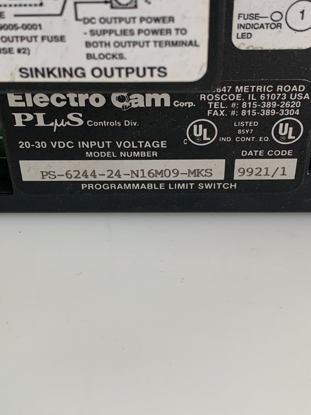 ELECTRO CAM PROGRAMMABLE LIMIT SWITCH MODULE PS-6244-24-N16M09-MKS