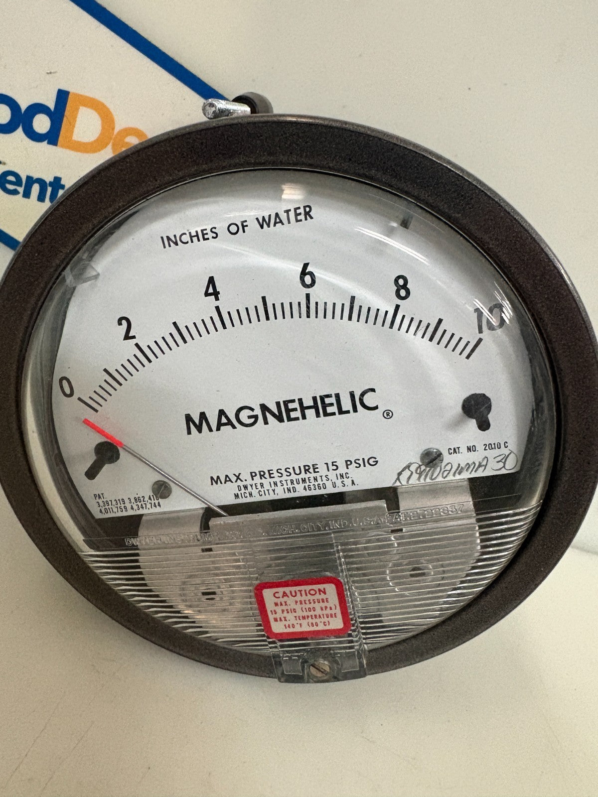 DWYER MAGNEHELIC PRESSURE GAUGE 2005 1