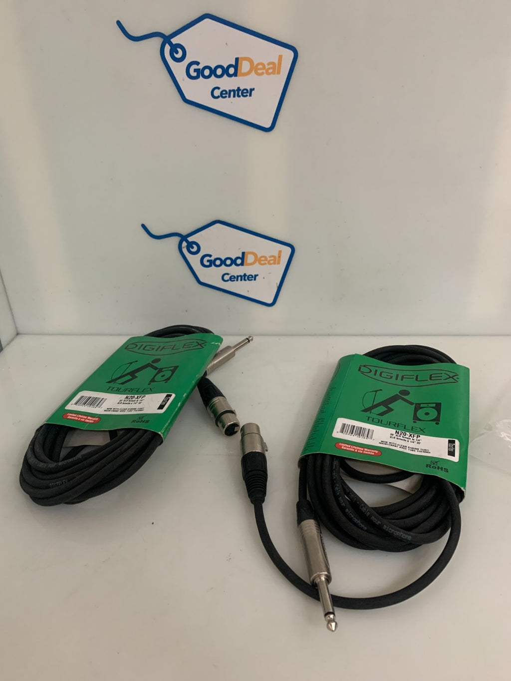 LOT OF 2 DIGIFLEX MICROPHONE CABLE 20' N20-XFP