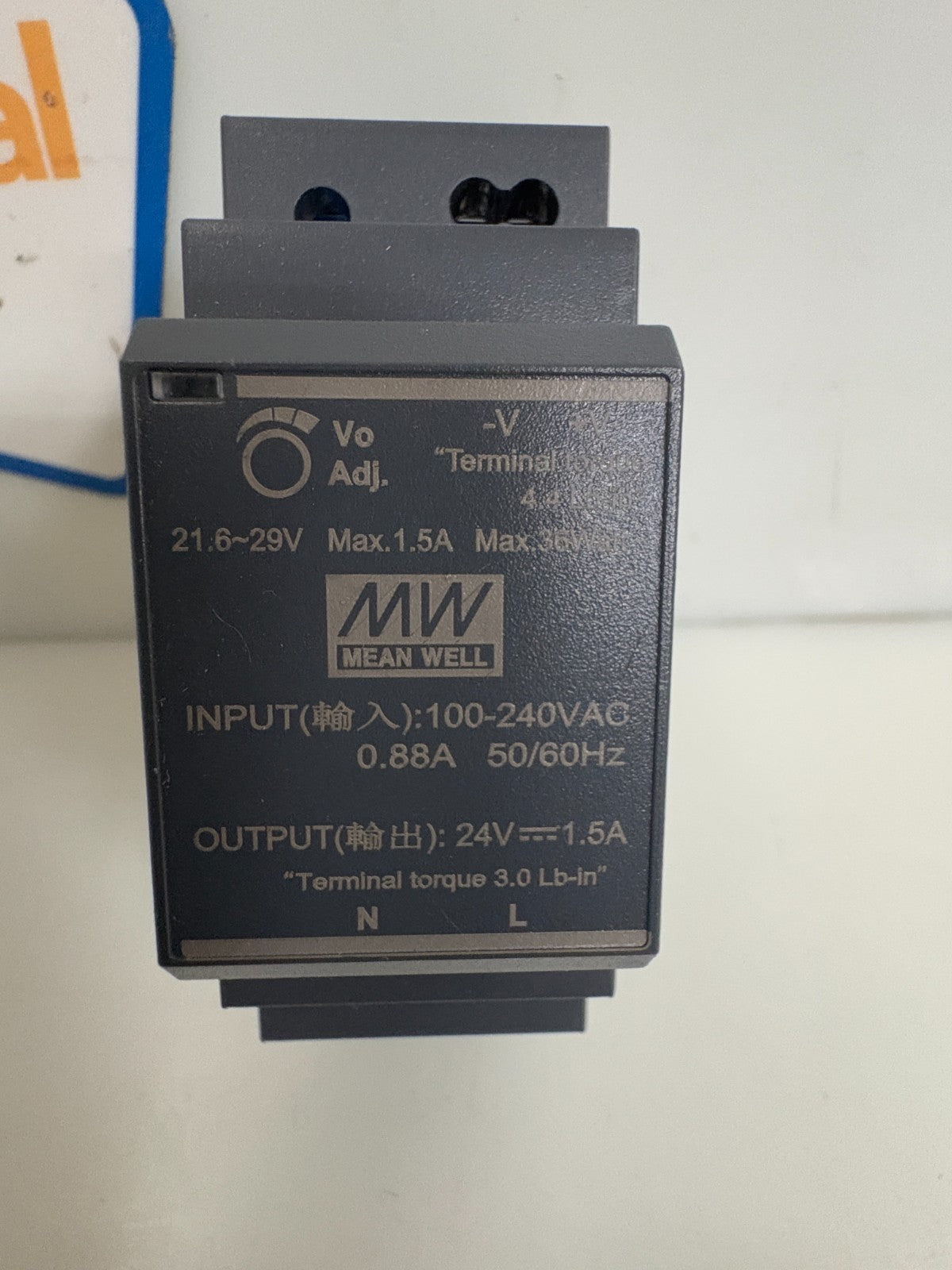 MEANWELL POWER SUPPLY HDR-30-24