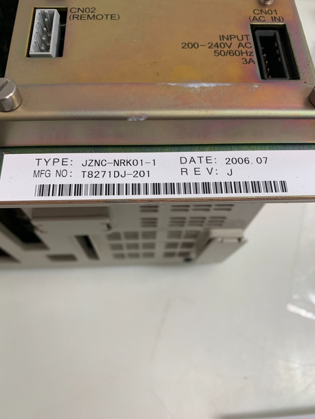 Yaskawa JZNC-NRK01-1 Rack w/ Servo Controller JZNC-NRK01-1 and Fuji CPS-420F