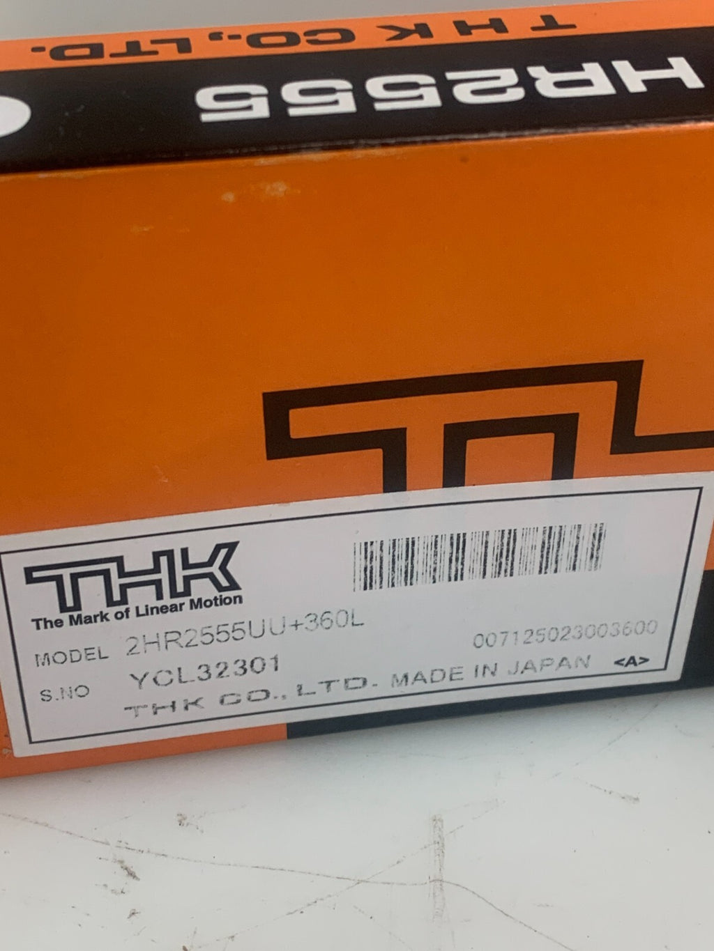 Pair of THK HR2555 UU / 2HR2555UU+360L Block Linear Guide Bearings 80mm long