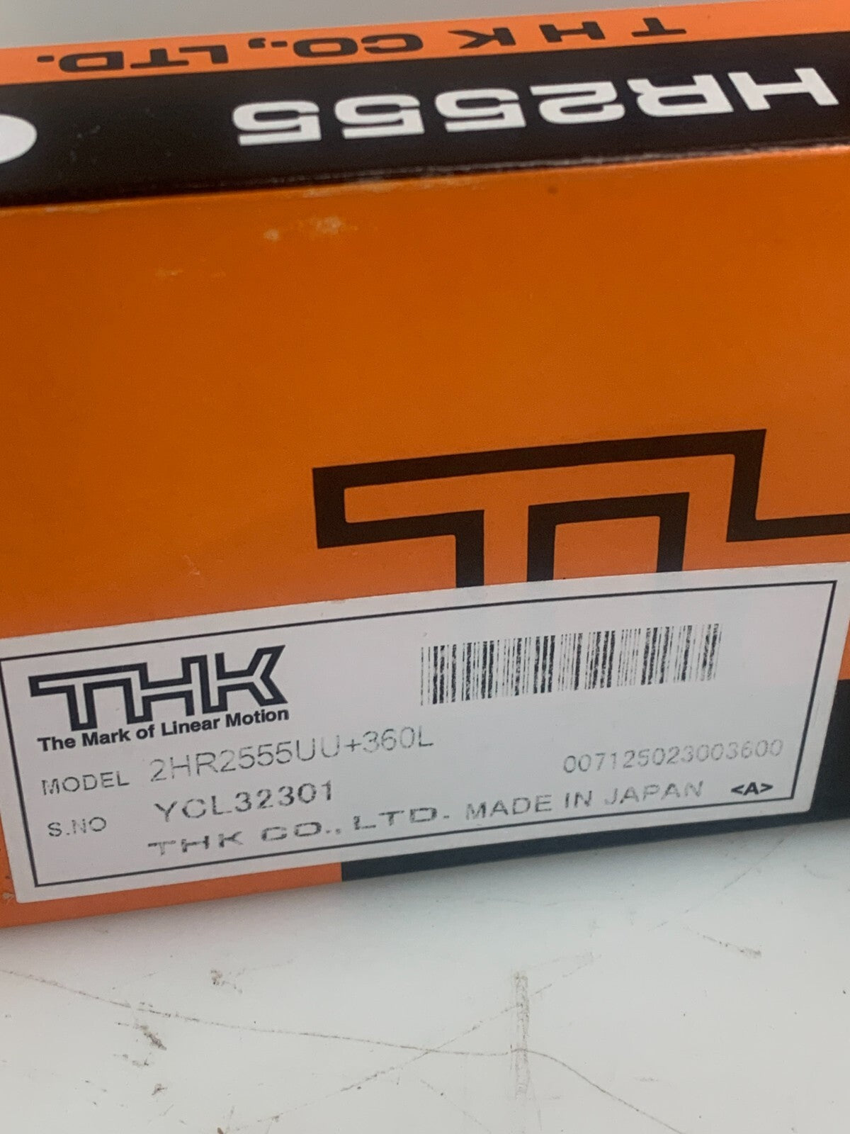 Pair of THK HR2555 UU / 2HR2555UU+360L Block Linear Guide Bearings 80mm long
