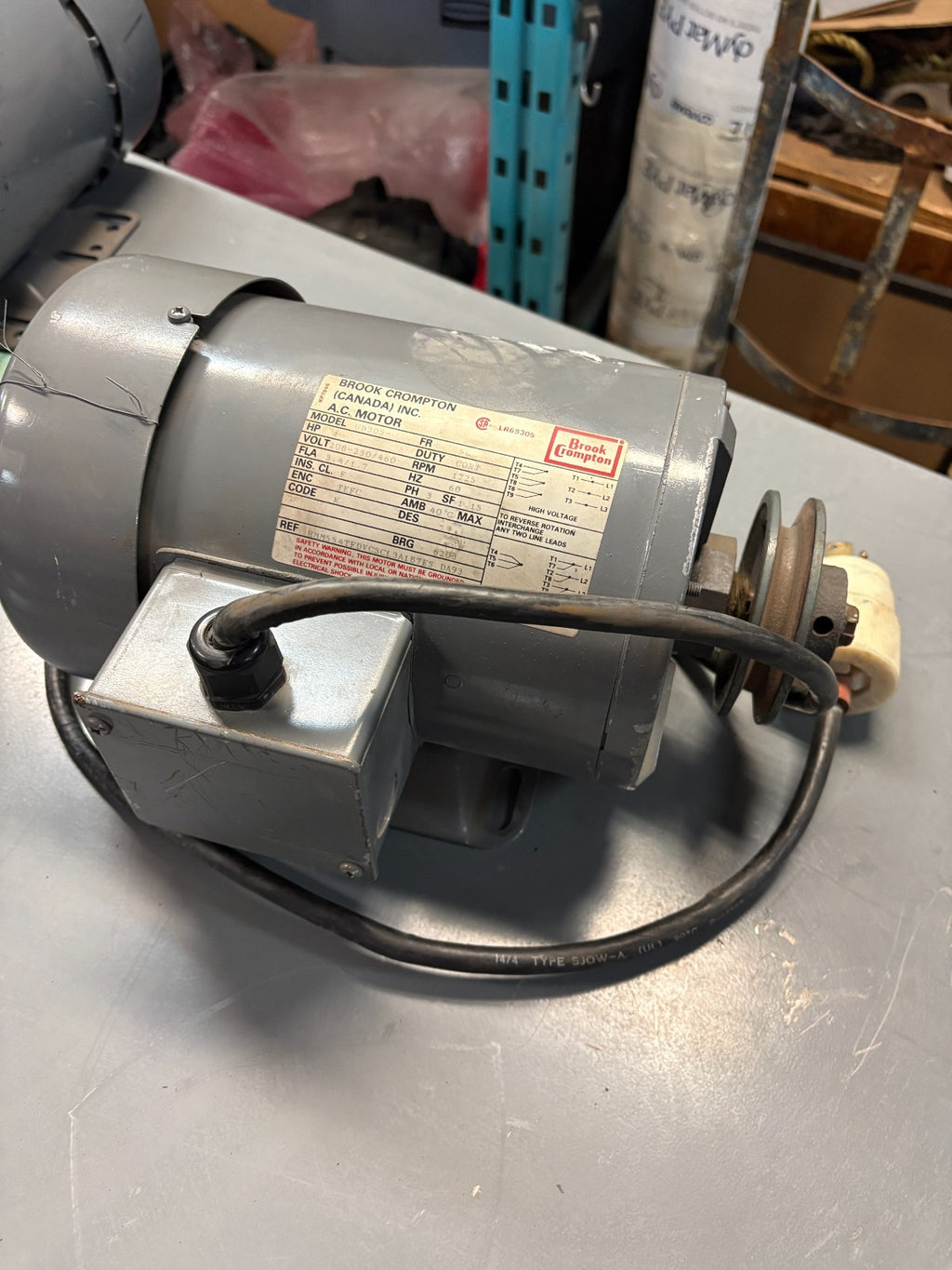 BROOK CROMPTON AC MOTOR 1HP0