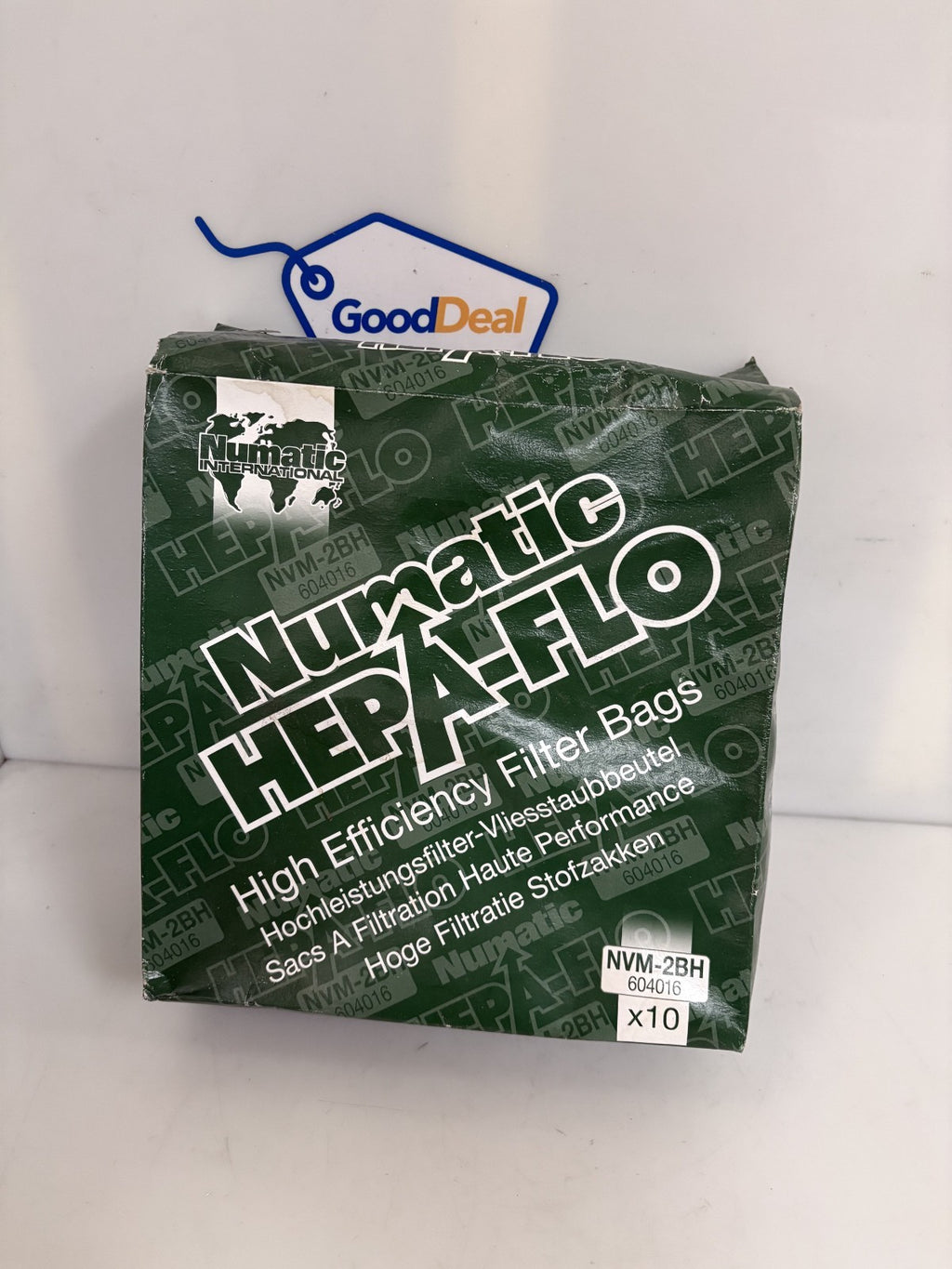 LOT OF 9 NUMATIC HEPA-FLO HIGH EFFICIENCY FILTER BAGS NVM-2BH