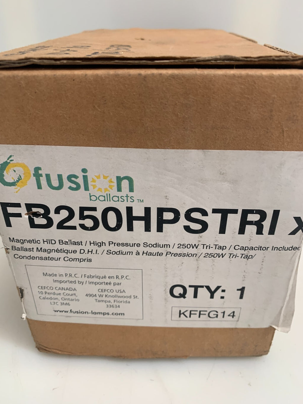 Fusion Ballasts Magnetic HID Ballast FB250HPSTRI w/ capacitor