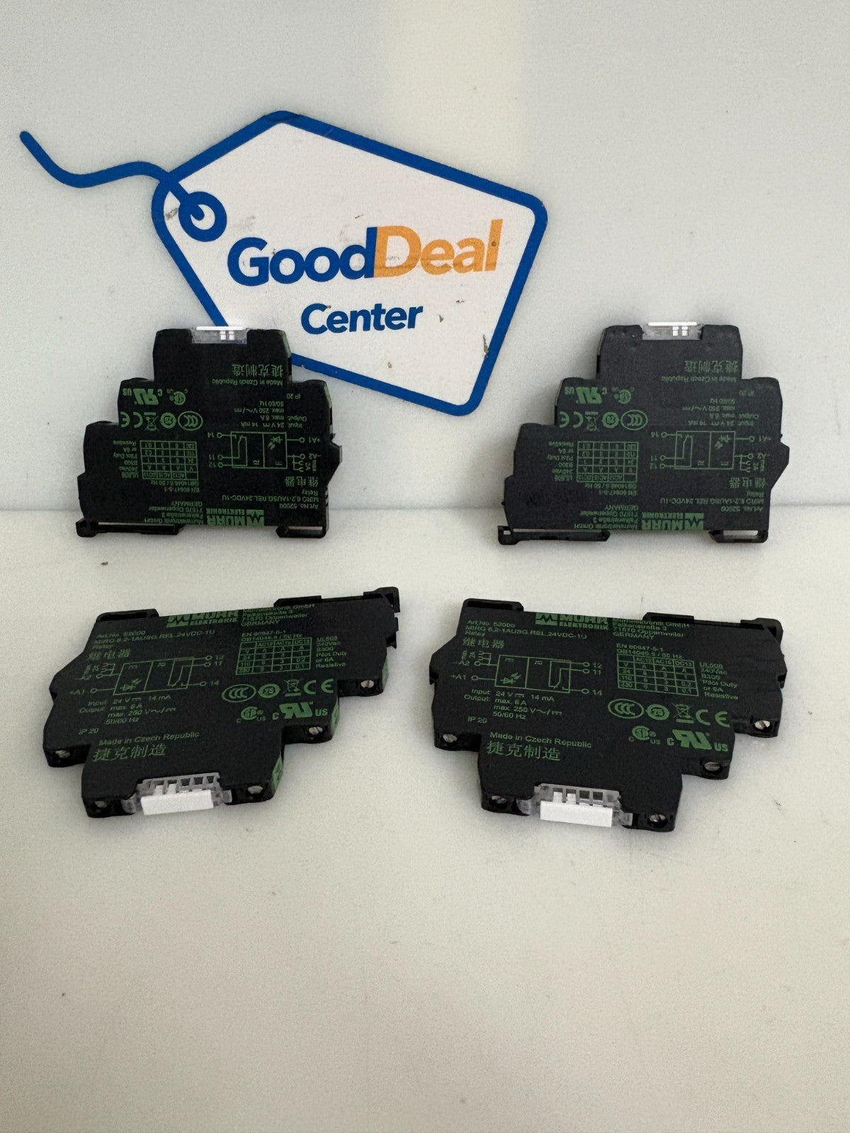 LOT OF 4 MURR ELECTRONIK 24VDC RELAY #520000