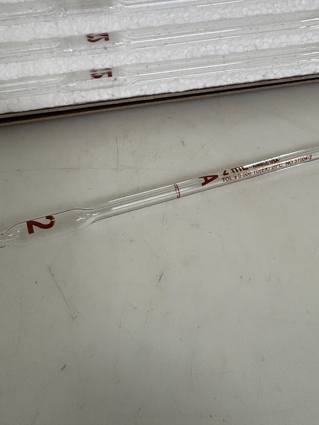 KIMBLE GLASS KIMAX-51 VOLUMETRIC PIPET 2 ML #37004-2