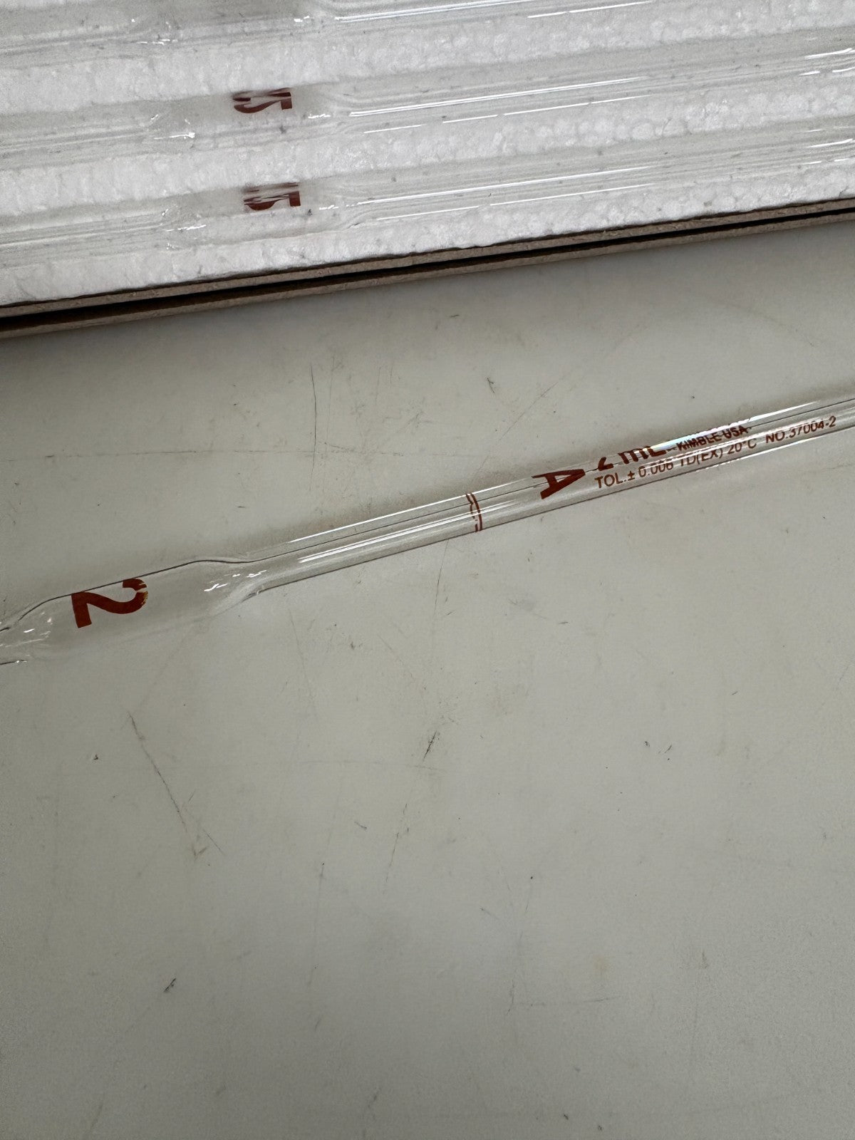 KIMBLE GLASS KIMAX-51 VOLUMETRIC PIPET 2 ML #37004-2