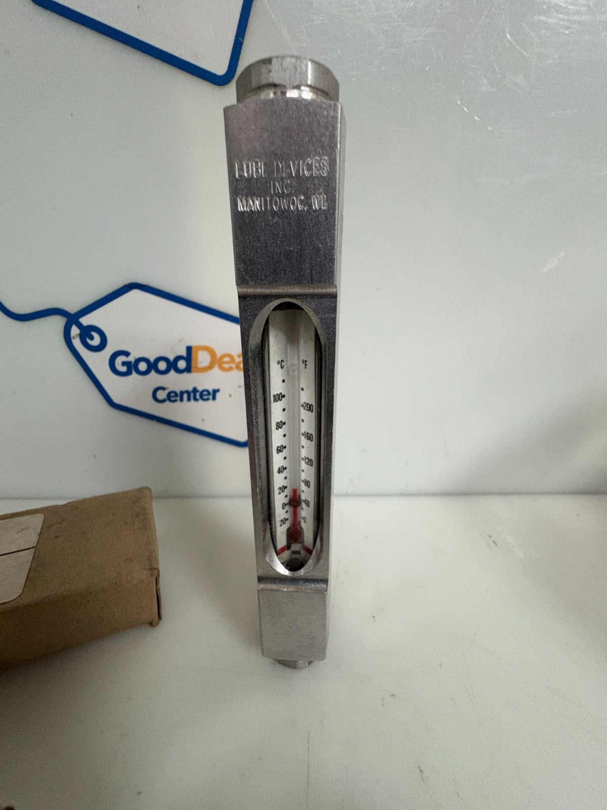 VESCOR 5" OIL LEVEL GAGE W/THERMOMETER ALG5T