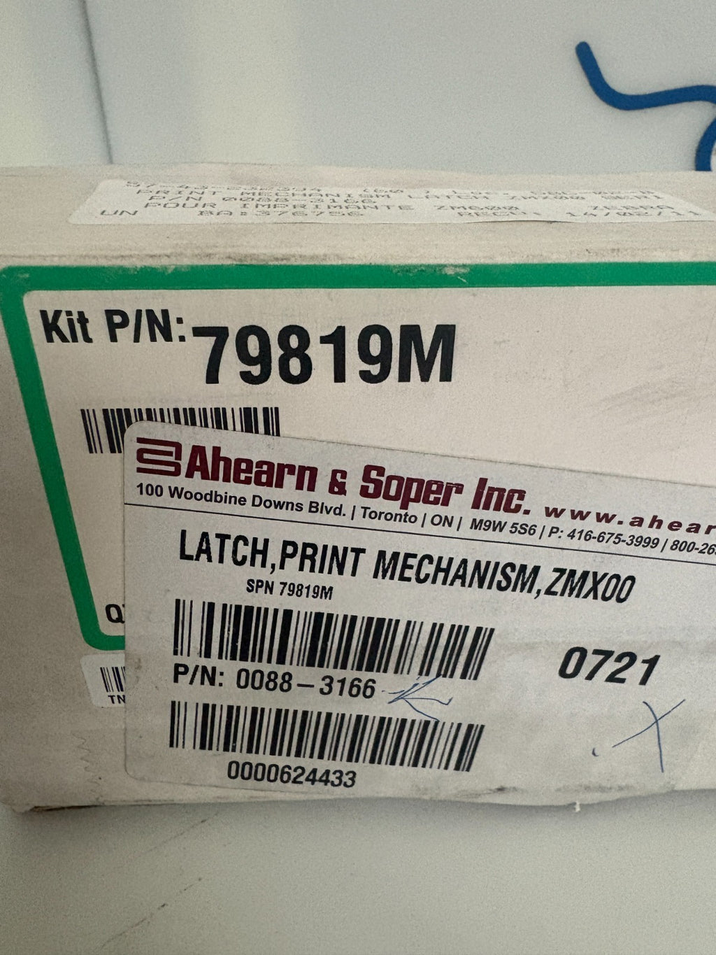 ZEBRA LATCH PRINT MECHANISM 79819M 2