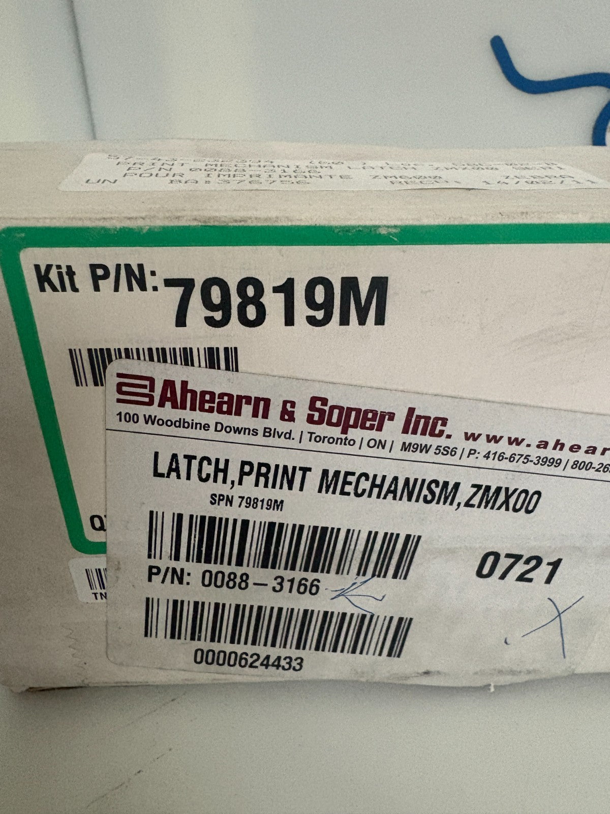 ZEBRA LATCH PRINT MECHANISM 79819M 2