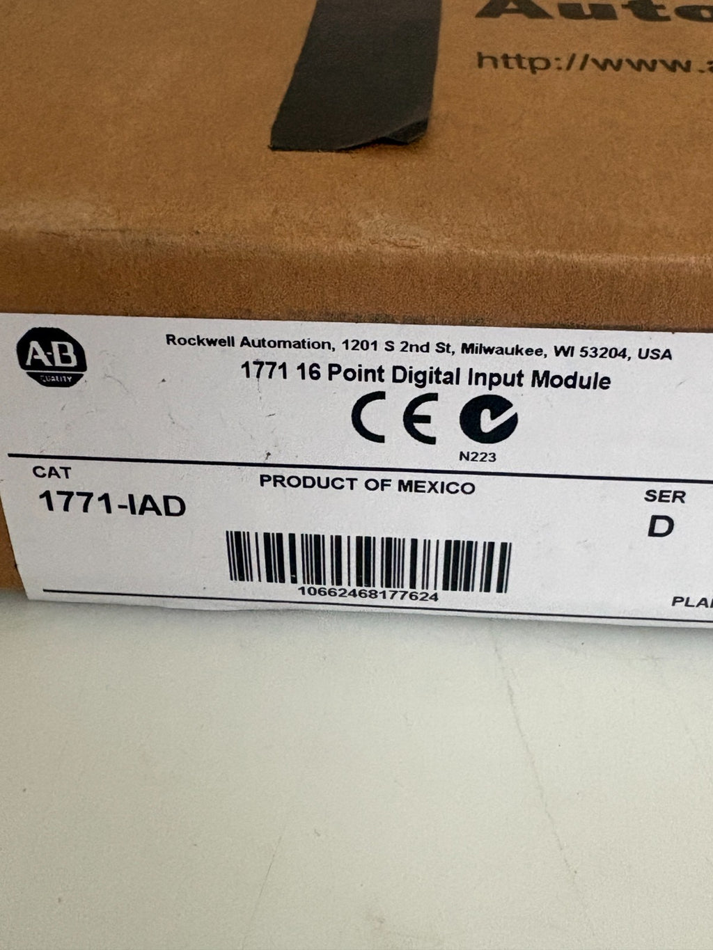 ALLEN BRADLEY 16 POINT DIGITAL INPUT MODULE 1771-IAD 1