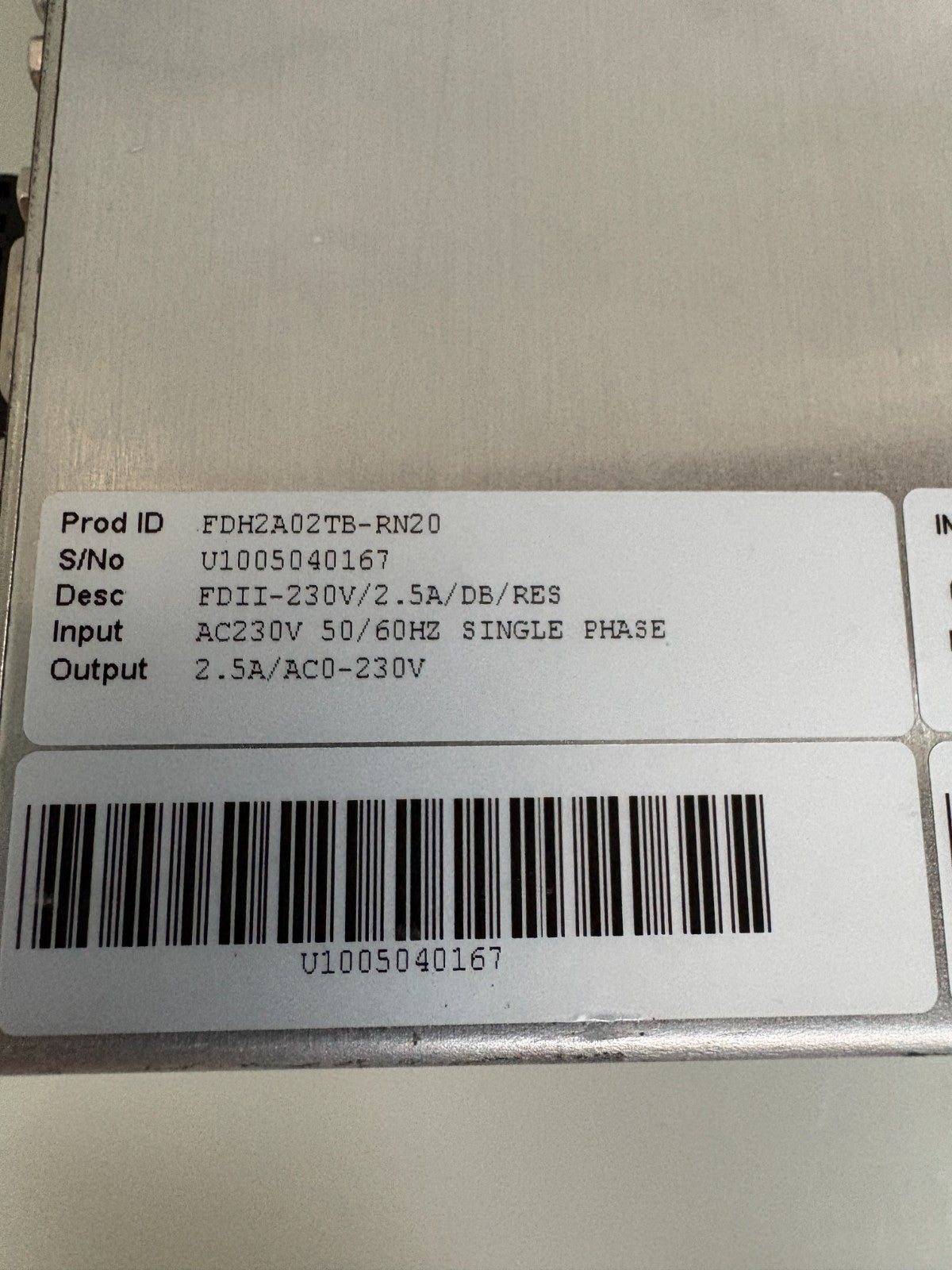 BALDOR FLEX DRIVE D SERVO DRIVE FDH2A02TB-RN20