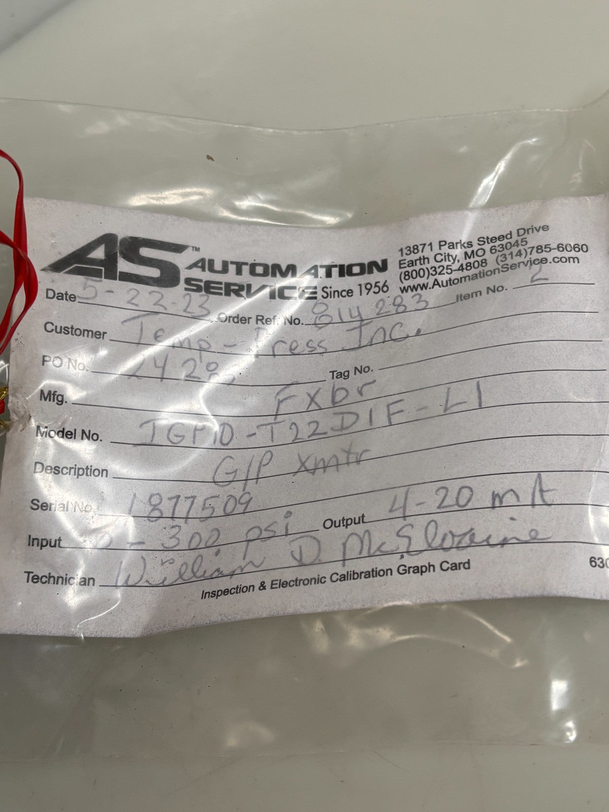 FOXBORO INTELLIGENT PRESSURE GAUGE TRANSMITTER IGP10-T22D1F-L15