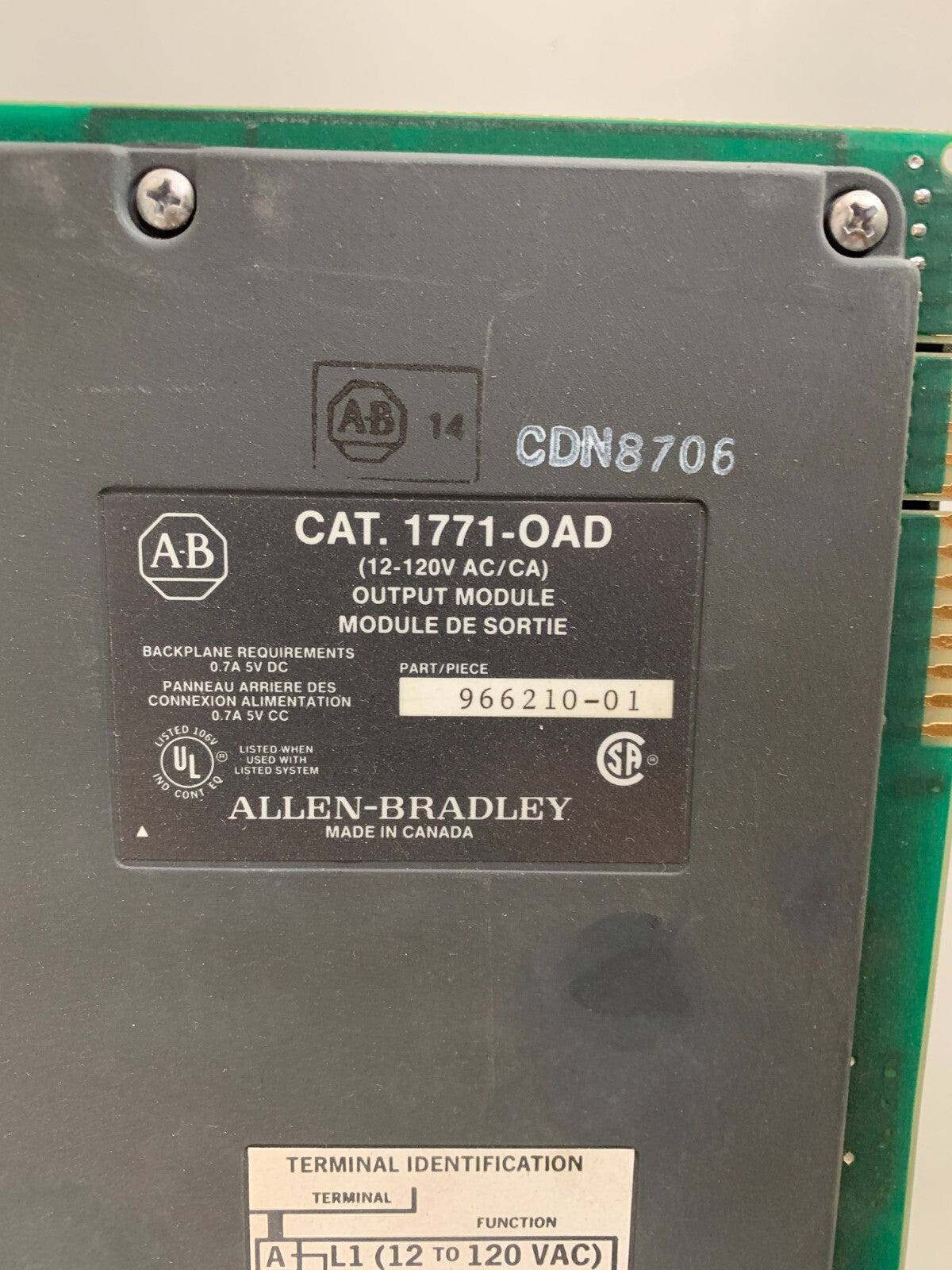 ALLEN-BRADLEY  1771-OAD   AC Output Module1